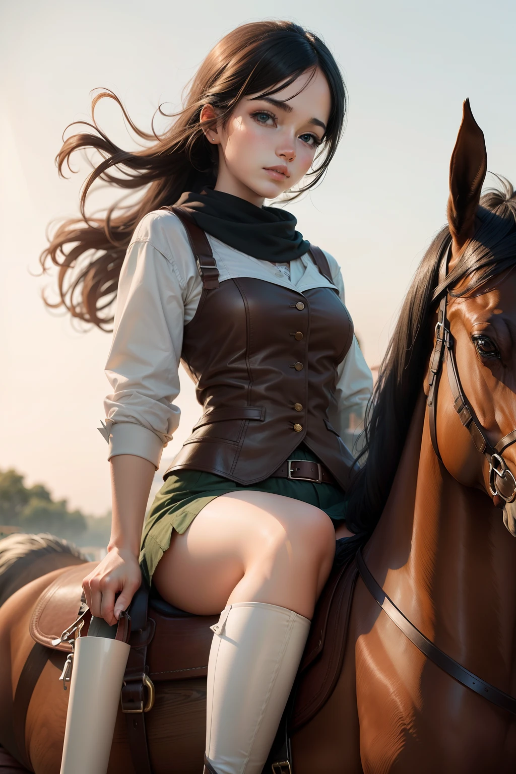 Horse riding girl