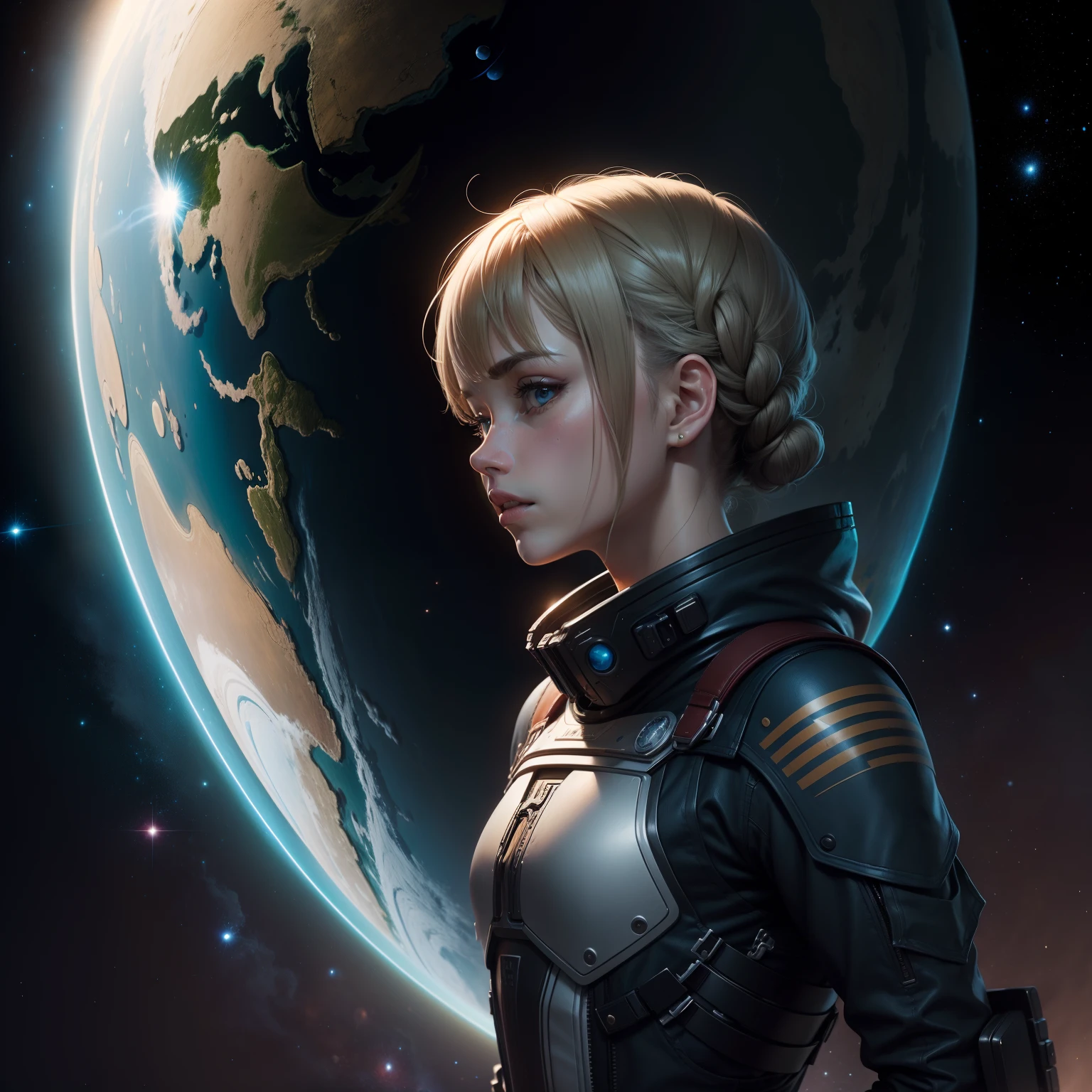 planetes、New planet、kosmos、intergalactic、​masterpiece、ＳＦart by、stele、超A high resolution、HD Images、