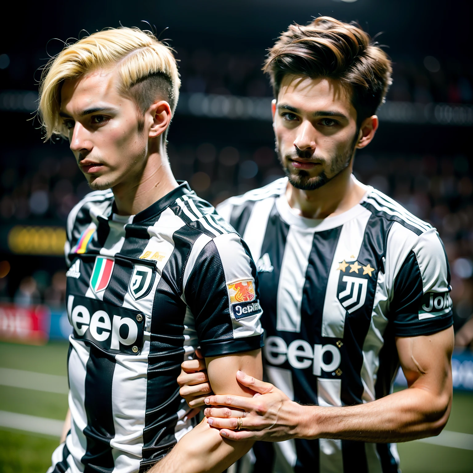 Homem Soccer Player Highlighted hair in Juventus