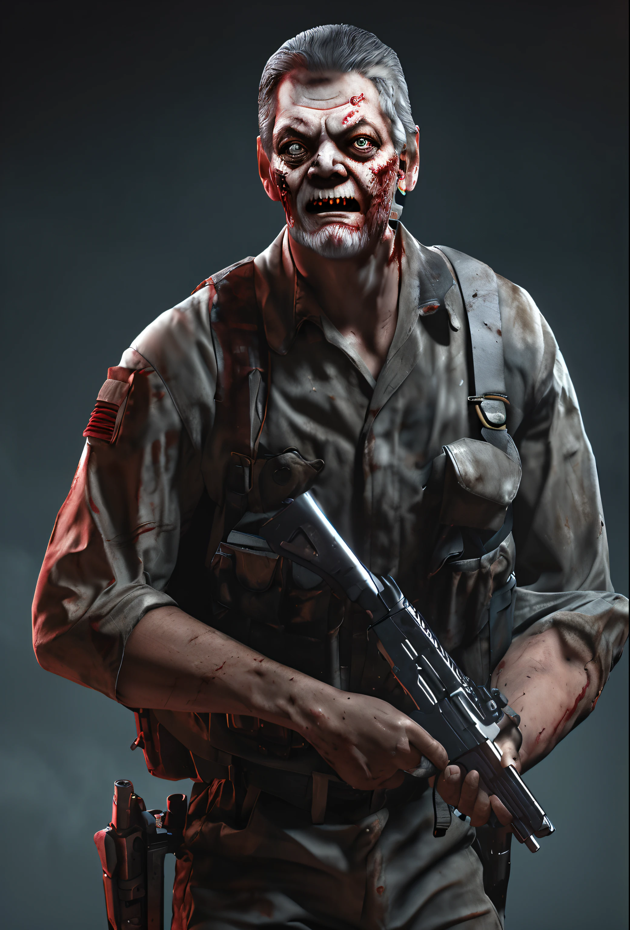 President Lula with zombie face, detailed face, realistic, 8k