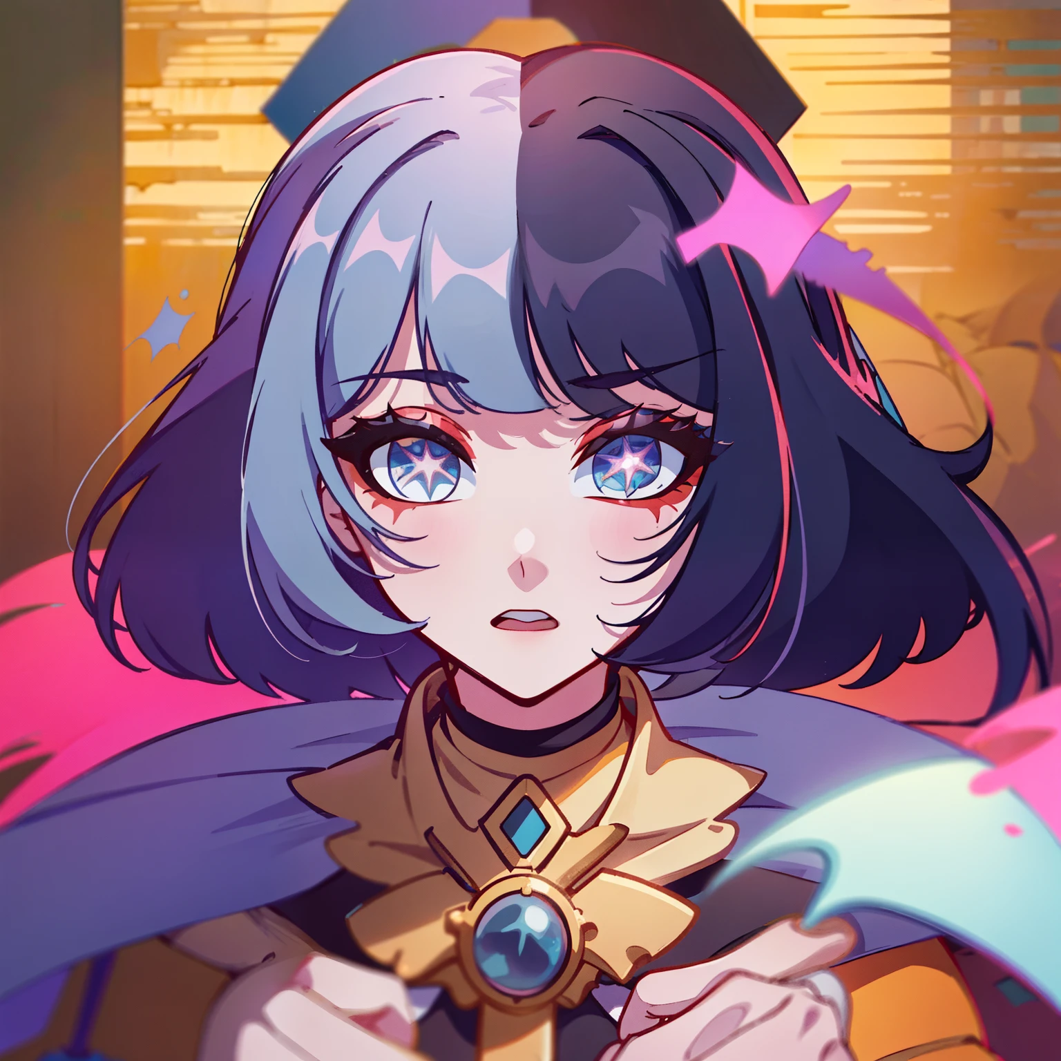 (melhor qualidade: 1.0), (super high res: 1.0), personagem extremamente detalhado, detailed hands, chifres, scales on the neck, escamas nos ombros, scales on the forearm, escamas na bochecha, Cabelo extremamente detalhado, ((cabelo curto)), ((Cabelo branco)),((mechas pretas)), olhos extremamente detalhados, olho com cores diferentes, Heterocromia, olho direito branco, olho esquerdo preto, 2D, Arte de Anime, ((corpo inteiro)), standing on her feet, medieval, RPG, olhar perverso, olhar afiado
