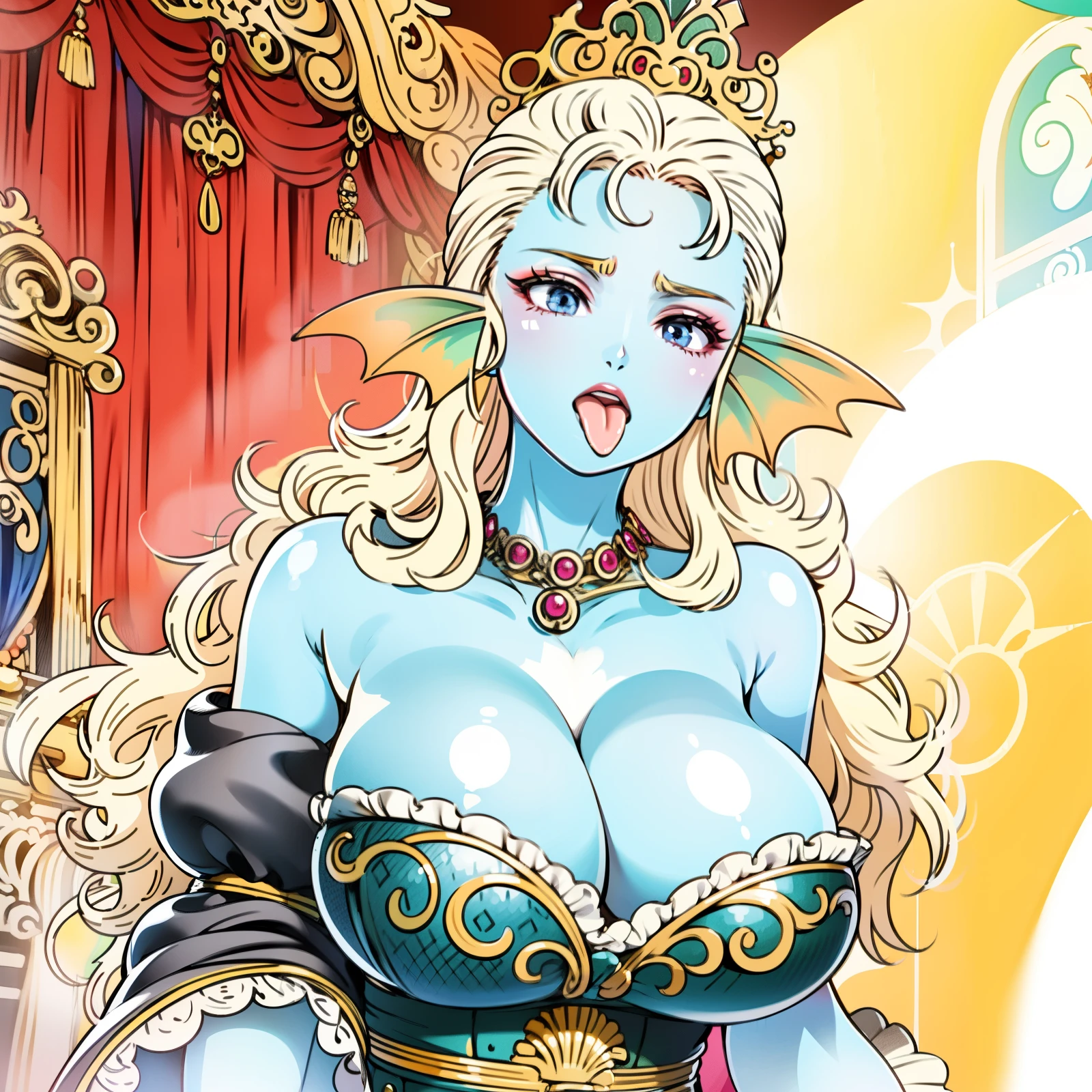 8K,High quality,Anime,married woman,Beautiful,clean,Bright,highlight in eyes,Sexy,ultra gigantic tits,oversized tits,Erotic,,beautiful line art. Blue skin, Blue and orange gradient ear fins, Tongue out, sexy expression, royal background, Black Dress,8K,High quality,Anime,married woman,Beautiful,clean,Bright,highlight in eyes,Sexy,ultra gigantic tits,oversized tits,Erotic,,beautiful line art. Blue skin, Blue and orange gradient ear fins, Hanging tongue, sexy expression, royal background, Black Dress,  protruding from the udder,,,,,, Nipple protruding, Drooling from the tongue, Tongue full of liquid, mouth full of liquid,8K,High quality,Anime,married woman,Beautiful,clean,Bright,highlight in eyes,Sexy,ultra gigantic tits,oversized tits,Erotic,,beautiful line art. Blue skin, Blue and orange gradient ear fins, Hanging tongue, sexy expression, royal background, Black Dress,  protruding from the udder,,,,, Nipple protruding, Drooling from the tongue, Tongue full of liquid, mouth full of liquid（99),