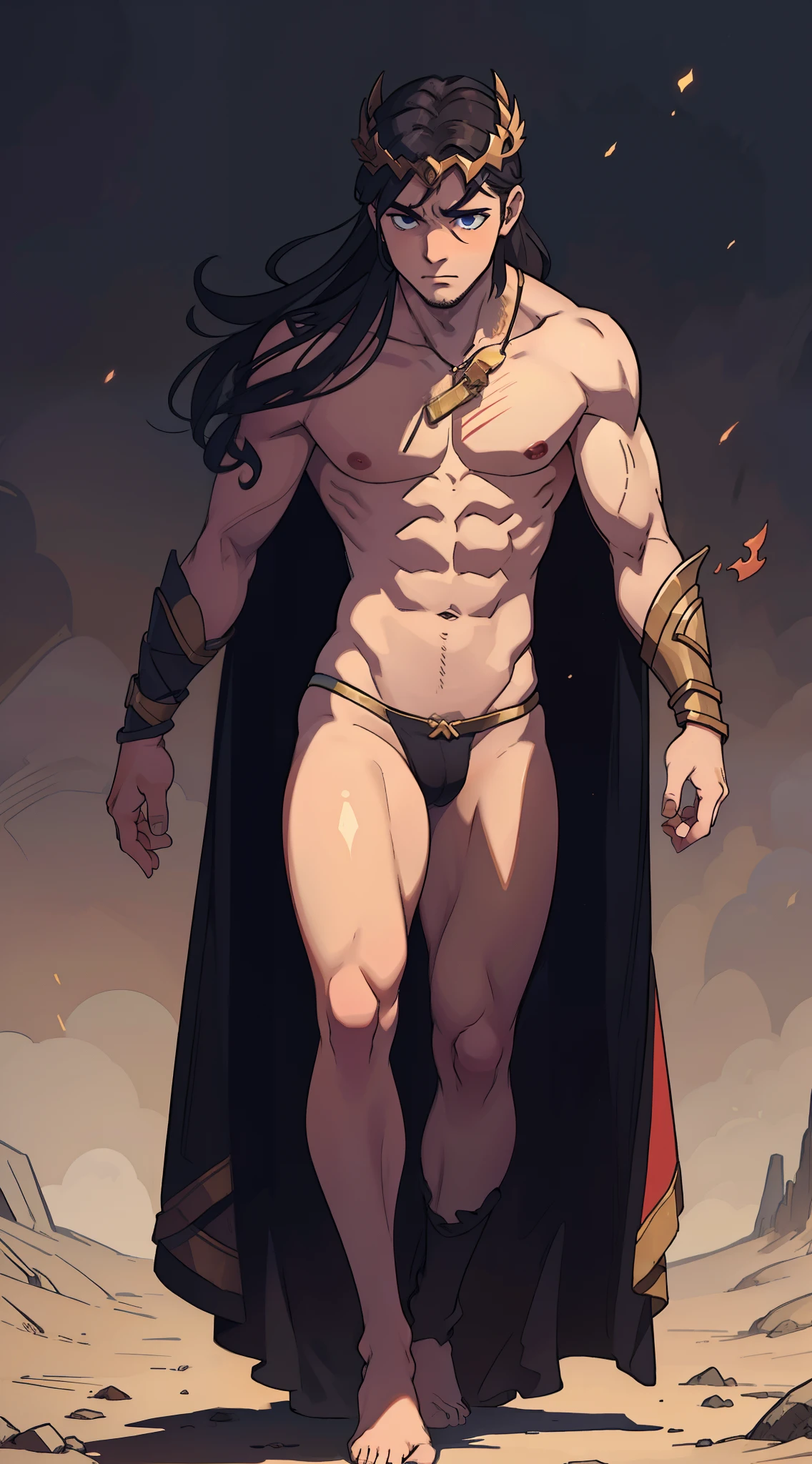 man, god of temptation, whole body