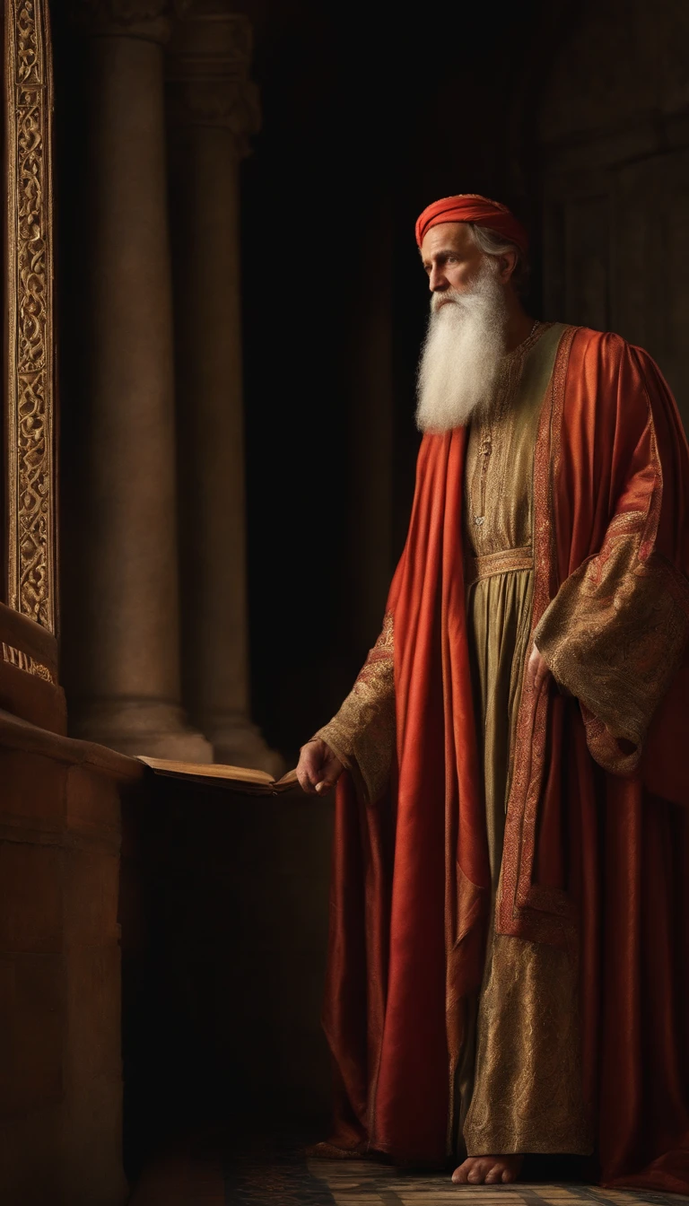The apostle Paul looked at the screen, roupas compridas, Religion, Ultra foto realsisim