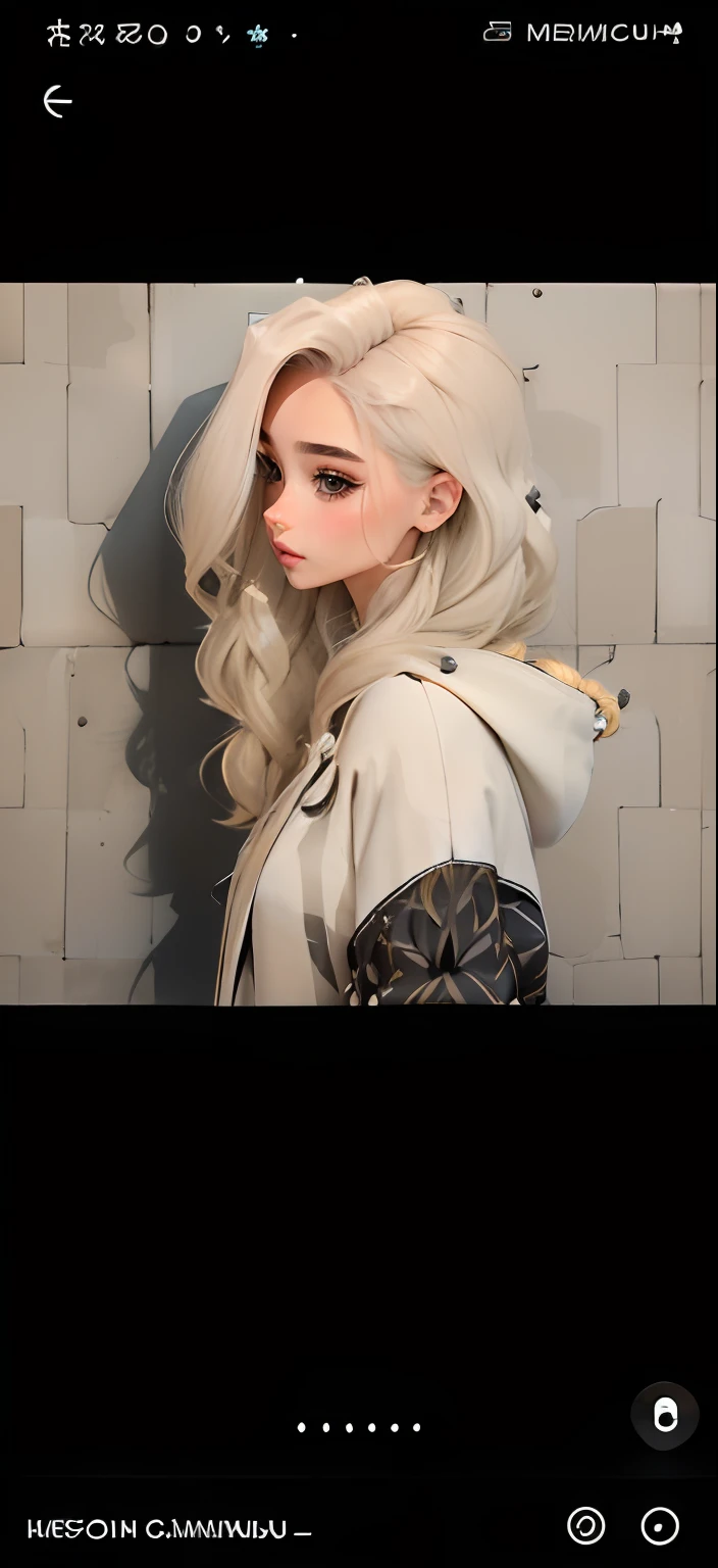 um close up de uma pessoa com cabelos longos e um capuz, menina anime loira com cabelo longo, menina perfeita de cabelos brancos, menina com cabelo branco, Arte no estilo de Guweiz, de meninas da linha de frente, Menina anime com cabelo longo, cabelos brancos, perfil de menina anime, meninas estilo linha de frente, detalhes finos. meninas da linha de frente, menina anime bonita