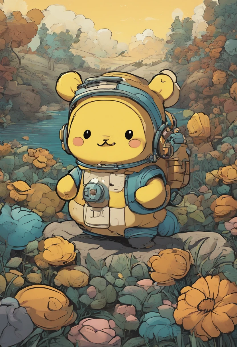 Skottie Young Style - 2d vector illustration, Wooser, Wooser's Hand-to-Mouth Life, fluffy creature, hilarious escapades, vibrant everyday situations, Fashion typography, magazine cover poster, Dynamic, Hyperdetail, Serr Shading, Art, Titles, Logos, Labels, Badges, Graphic Design, 4k Detail Post-Processing, Atmospheric, Hyperrealistic, 8k, Epic Composition, Complex Detail, (8 colors), by Skottie Young