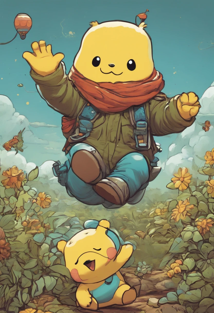 Skottie Young Style - 2d vector illustration, Wooser, Wooser's Hand-to-Mouth Life, fluffy creature, hilarious escapades, vibrant everyday situations, Fashion typography, magazine cover poster, Dynamic, Hyperdetail, Serr Shading, Art, Titles, Logos, Labels, Badges, Graphic Design, 4k Detail Post-Processing, Atmospheric, Hyperrealistic, 8k, Epic Composition, Complex Detail, (8 colors), by Skottie Young