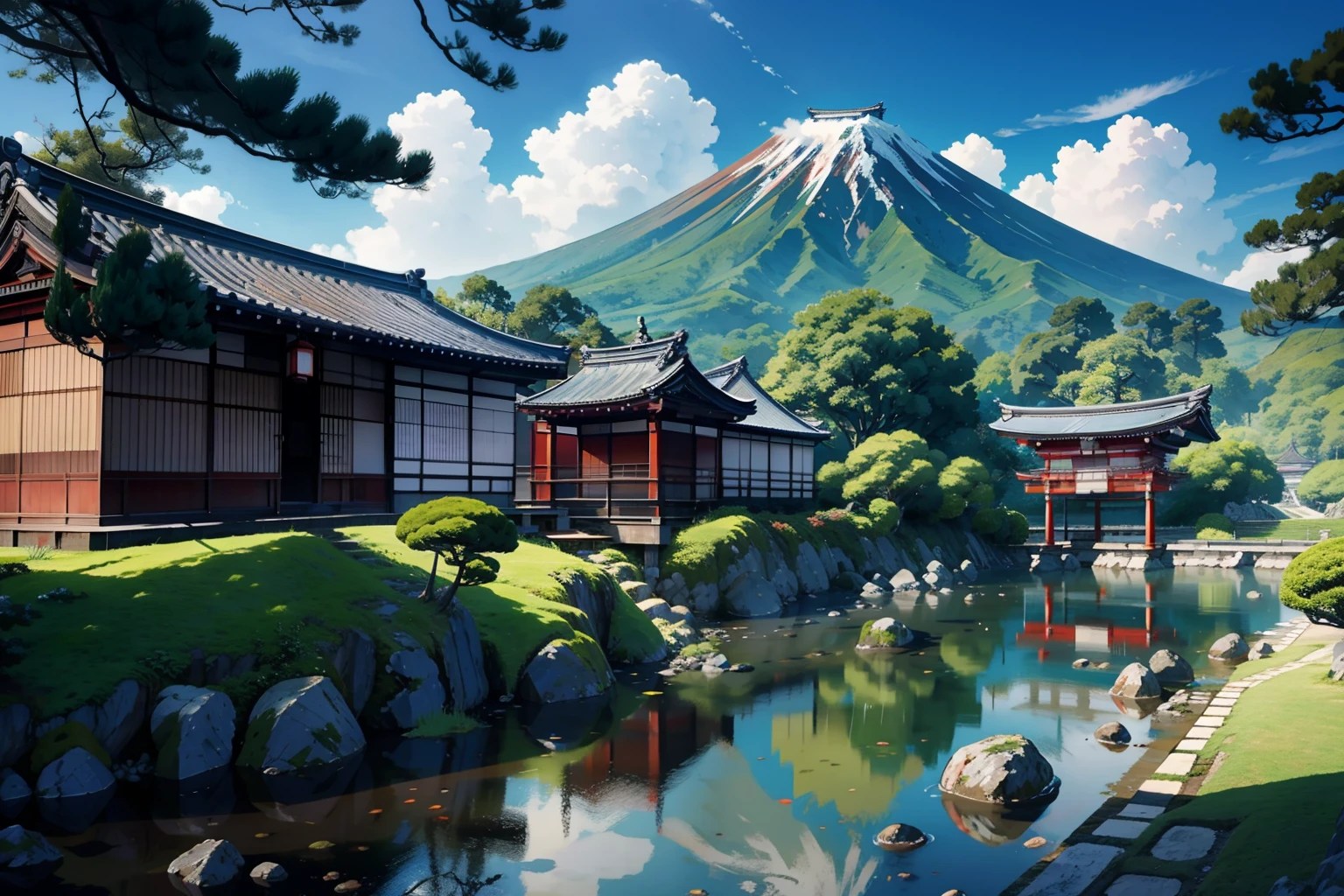 paisaje de japon de dia