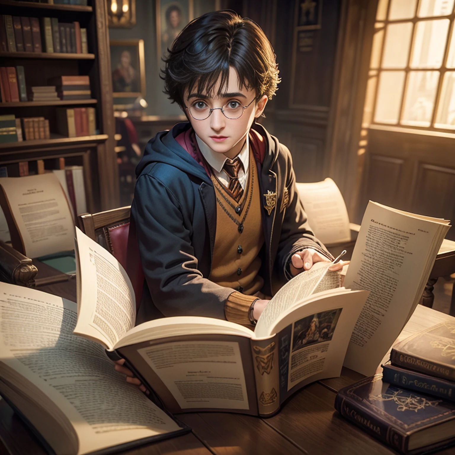 Harry Potter olhou para a cidade