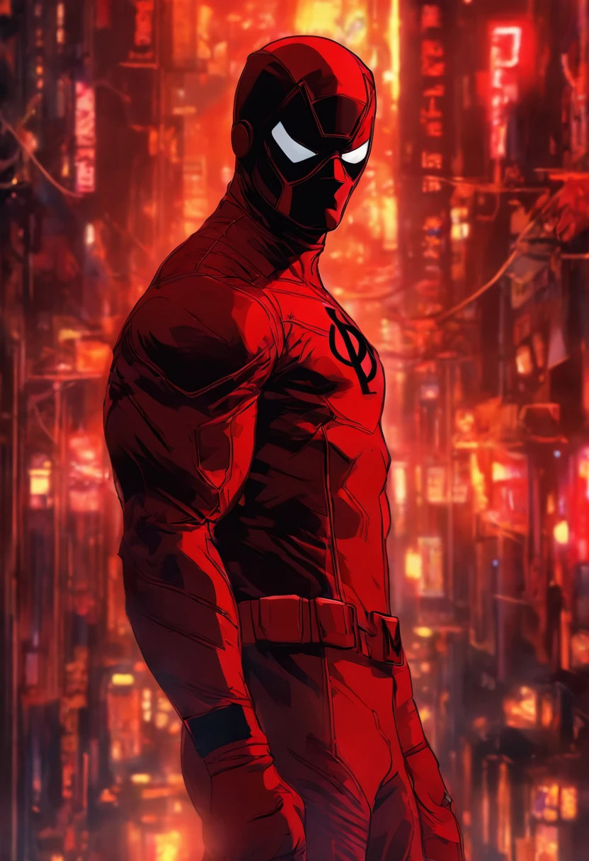 Daredevil as a teenager in a red suit