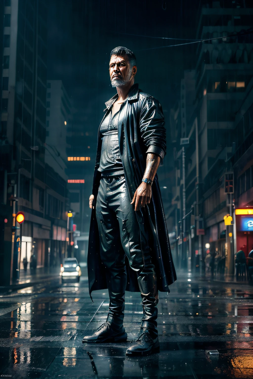 guttoepic2, epiCRealism-pureEvolutionbest quality, masterpiece, (photorealistic:1.4), RAW photo, 8k 1 crying man, tears, black hair, brown eyes, Blue shirt, Standing, street, close-up, perfecteyes, raining, wet face, soaked hair, realistic water drops,jensenDX,letho_soul3142,Movie Still, sharp focus, emitting diodes, smoke, artillery, sparks, racks, system unit, motherboard, by pascal blanche rutkowski repin artstation hyperrealism painting concept art of detailed character design matte painting, 4 k resolution blade runner