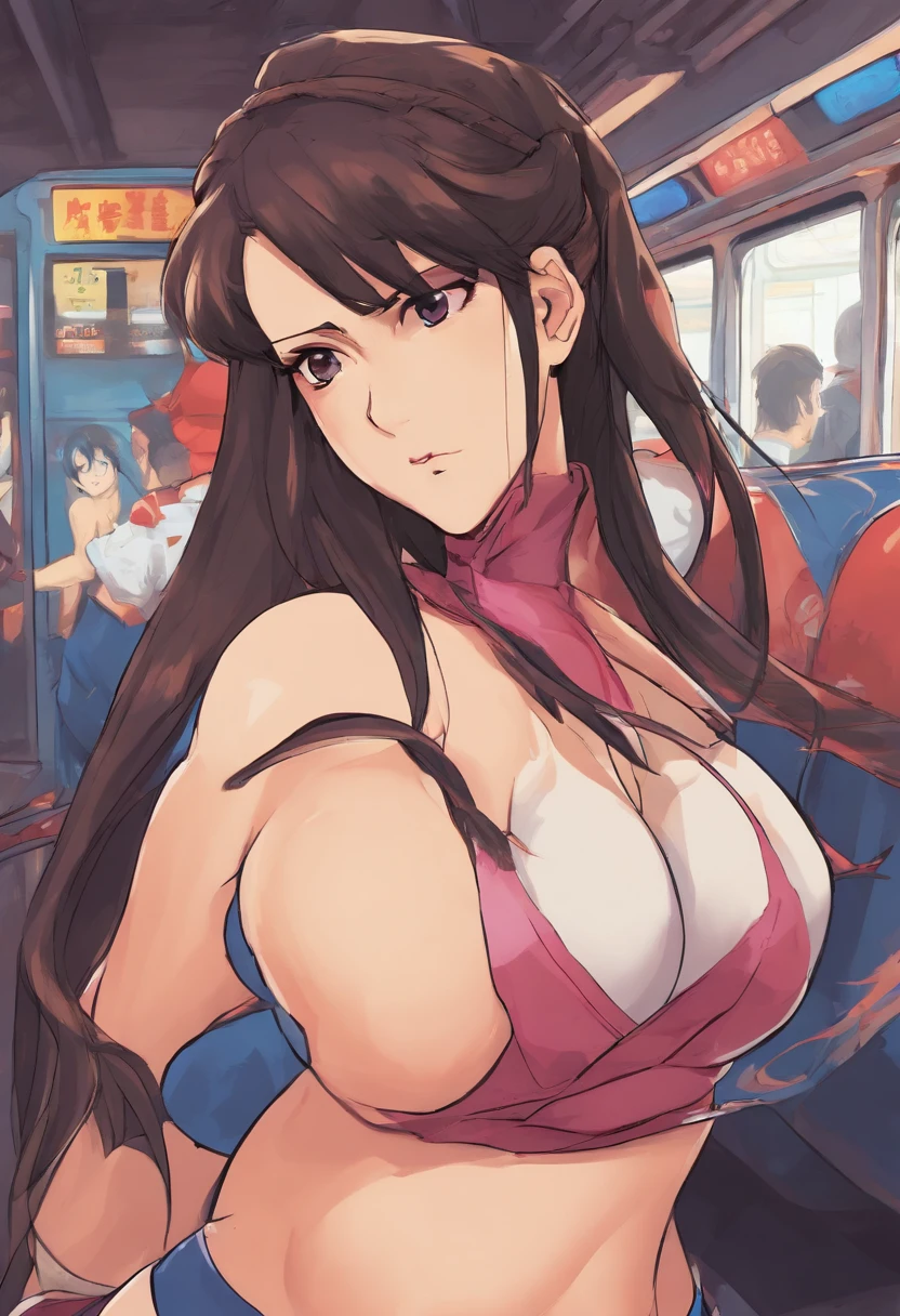 Colossal tits fullnude Shyness big crowd japanes A dark-haired poneyTail On the train teats