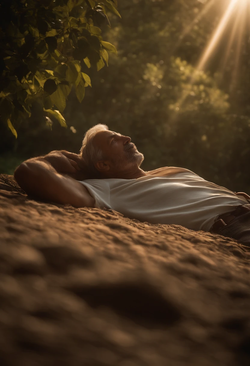 Unconscious man being controlled by ropes from heaven

A man lying unconscious on the ground, Rodeado por um jardim sereno. Os olhos do homem se fecharam, peaceful expression on his face. [atmosfera de sonho], [folhas flutuantes no ar], [Sun filtering through the trees], [Brisa suave farfalhar as flores], [delicate petals falling gently]. The garden is filled with vibrant colors and lush greenery, giving you a sense of tranquility and harmony.

Man's body is relaxed, seus membros posicionados naturalmente. The strings of heaven extend downward, conectando-se a diferentes partes de seu corpo. The strings are ethereal and translucent, com um brilho fraco. [Cordas intrincadas e detalhadas], [Movimento suave], e parecem puxar gentilmente o homem, como se guiasse cada movimento dele.

Strings are a metaphor for the forces that control our lives, representando o destino ou um poder superior. They symbolize the delicate balance between free will and destiny. [misterioso e cativante], [brilho celestial], [Ethereal connection].

A imagem geral deve ter [best quality, 4k, Altas], com [ultra-detalhado] renderizado. Deveria ser [Realistic, fotorrealista], capturing the smallest details of the man's face, Clothes, e os arredores do jardim. The lighting should be [macio e quente], criando um ambiente suave e sereno.

[symbolic representation], [obras de arte surreais], [Dreamlike day], [Despertar Espiritual]. A obra de arte deve ter um [paint-like texture], com um toque de [magic realism]. It aims to evoke emotions of admiration, reflection, and a sense of the mysterious forces that shape our lives.