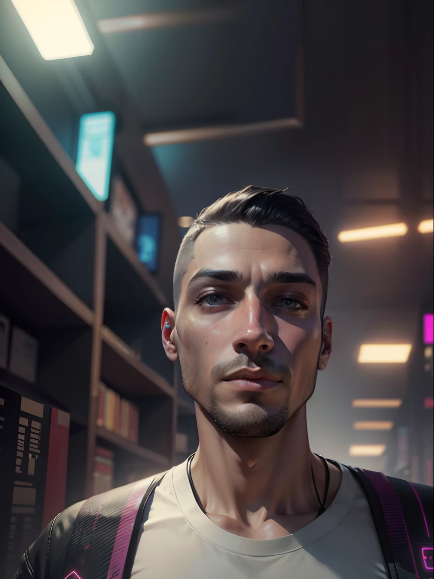 Change background cyberpunk, handsome boy, realistic face,8k, ultra realistic