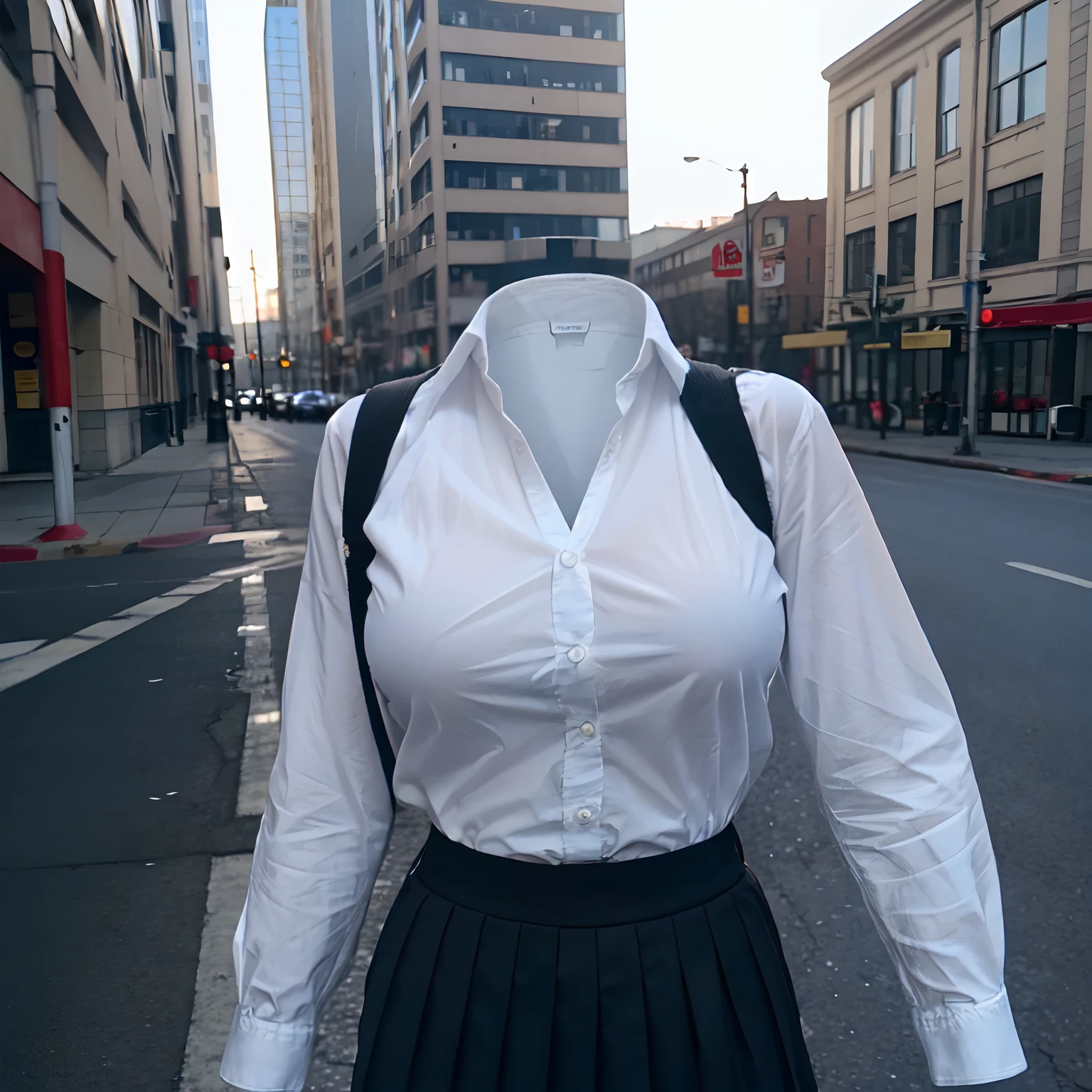 school uniform,((invisible, no humans:1.5, headless:1.5, handless, legless)), big breast, close-up to body,
(8k, RAW photo, best quality, masterpiece:1.2), (realistic, photo-realistic:1.37),photon mapping, radiosity, ((Hasselblad photography)),physically-based rendering,