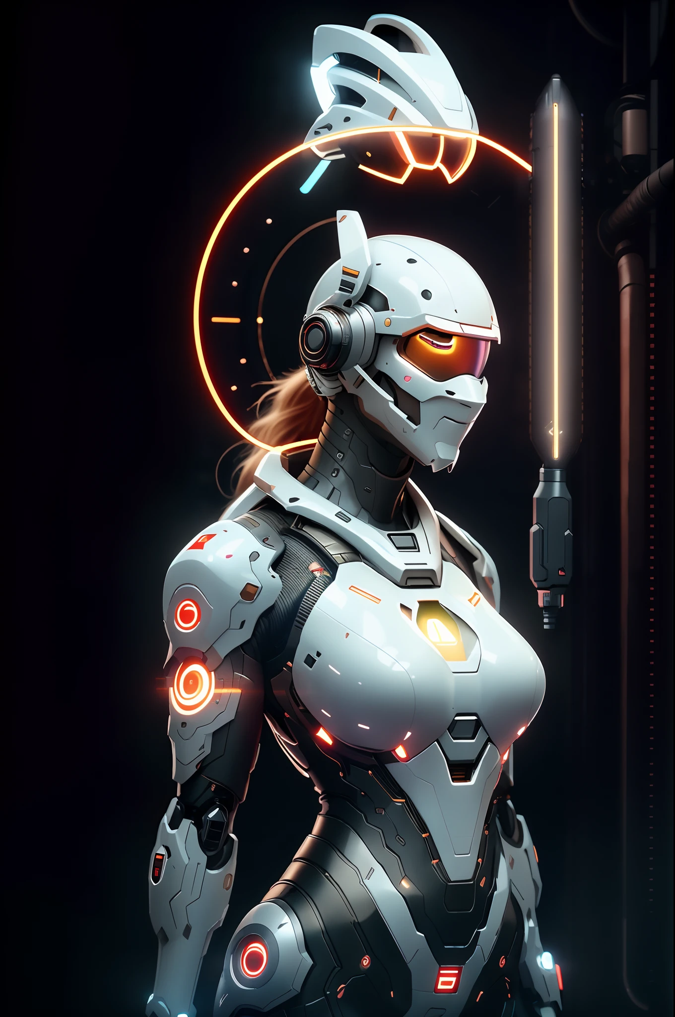 A 3D wallpaper of a robot with an exynos processor chip in its chest