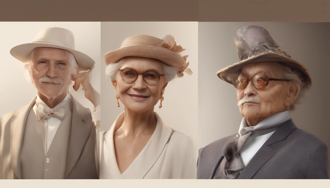 Old people do not wear hats,holding an cane