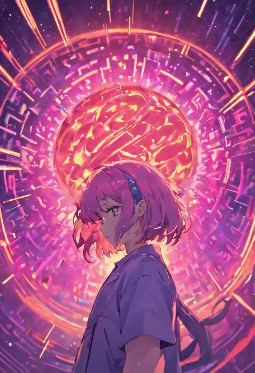 Make a synthwave-style art for a page of self-knowledge