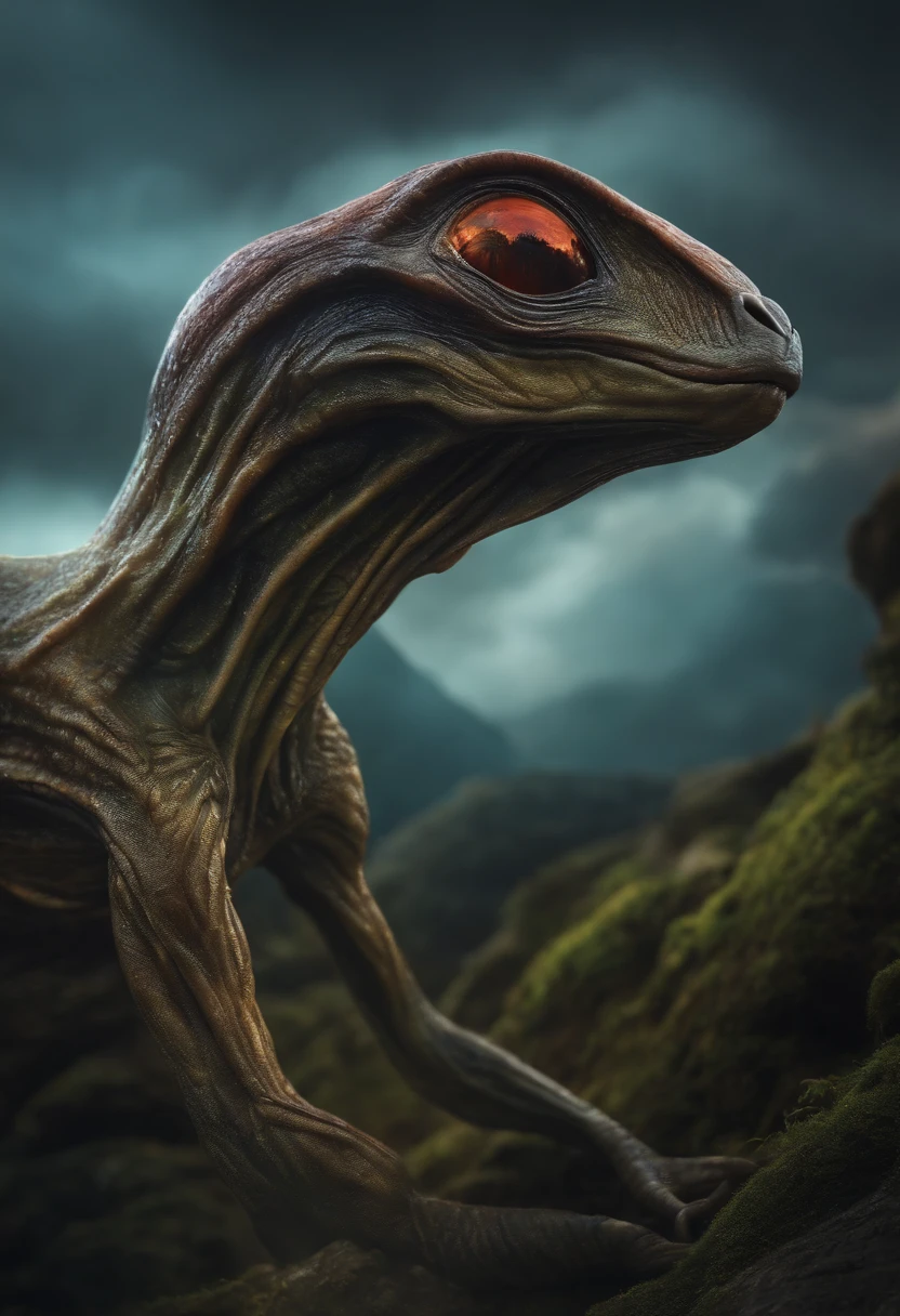 Alien creature closw up high detail