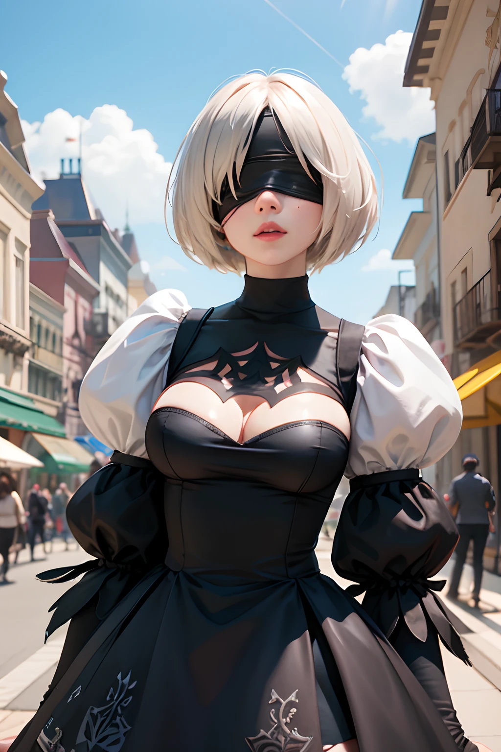 disney style n_2b
blindfold, black blindfold, large breasts