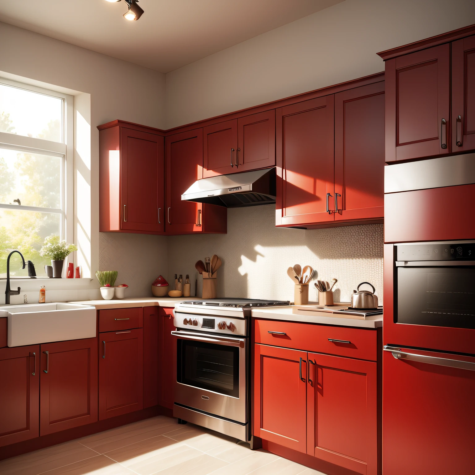 kitchen cabinet red with decorating kitchen cabinet red