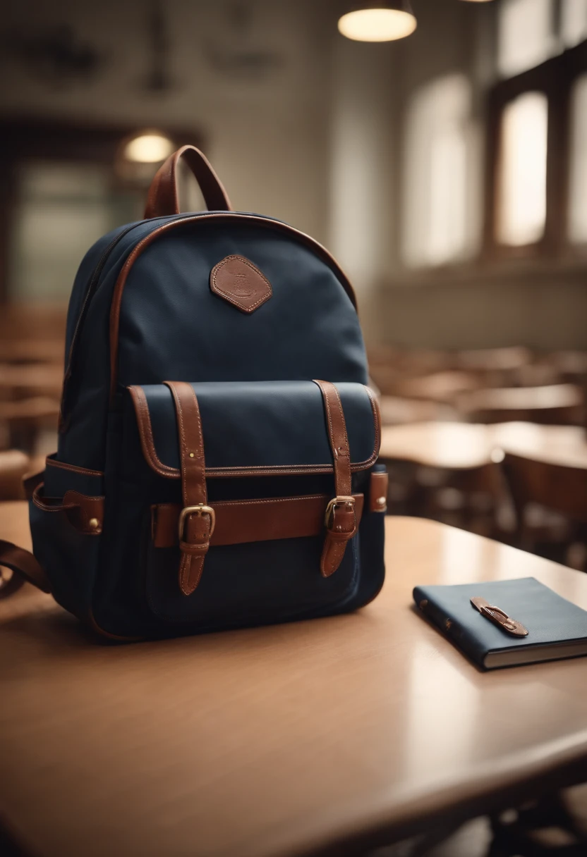 （Cute children's school bag），delicated，high-class，Place on the table for a presentation，4K
