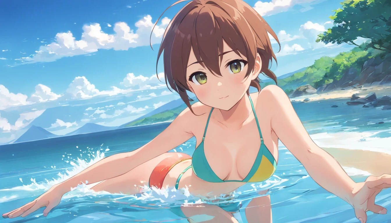 Anime, Anime , Swimsuit, Blushing, Lewd