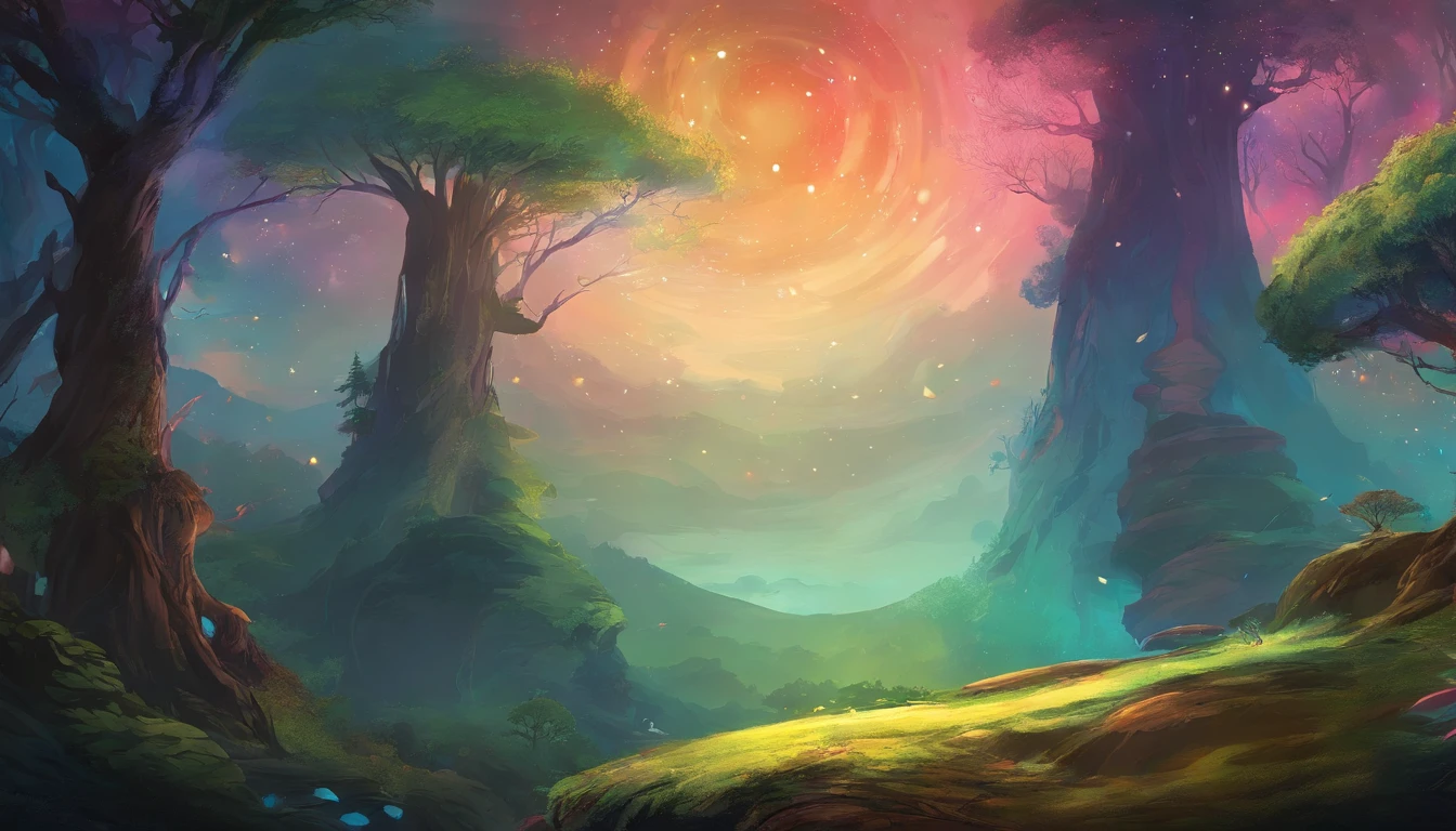 Rich in color,dream colors,Wallpaper's,The color is dark,towering trees,rios