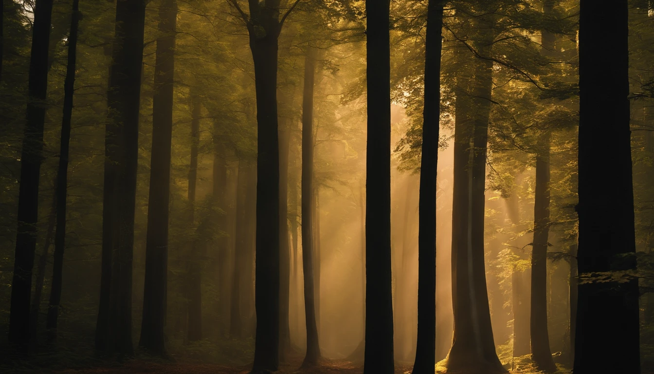 Rich in color,dream colors,Wallpaper's,The color is dark,Towering trees,rios