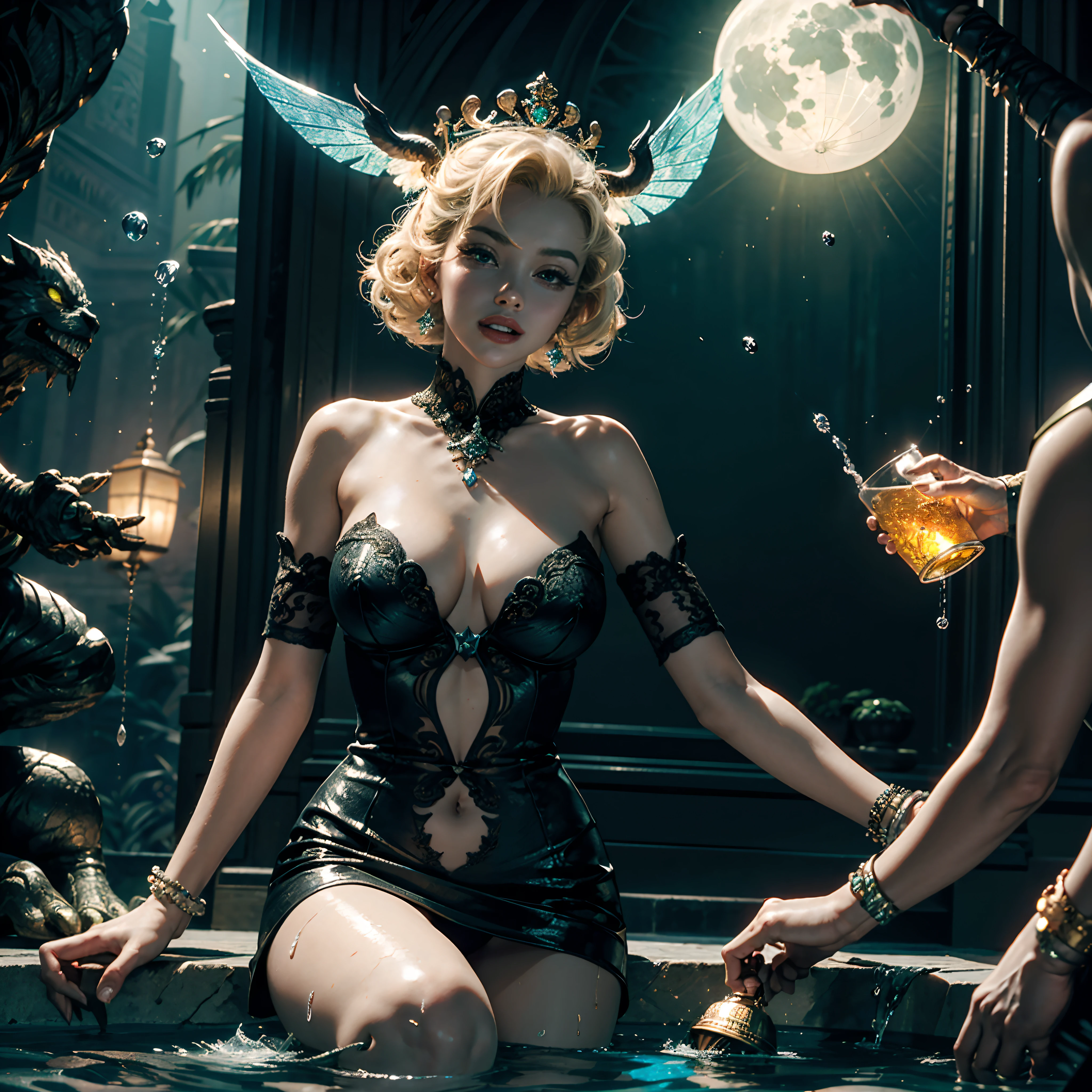 masterpiece Goddess Marilyn_Monroe Diva waitress matrix meticulously intricate ultra highres Pro-photo-realistic reflection optimal ultra_sharpness focus perfection accurate volumetric Lightning contrast front_sunlight backlight global illumination cgi vfx sfx reflex ultra high-definition ultra high-detail Octane_rendered extreme improved graduated UHD XT3 64K 32K 16K 8K DSLR HDR UnrealEngine5 romm rgb pbr 3dcg fxaa blu-ray colors-coded anti-aliasing fkaa txaa rtx ssao opengl-shaders glsl-shaders post-processing post-production cell-shading tone-mapping vivid red hairstyle Agate ornament diamond sunflower sports cap cow-boy hat athletic epic clean eyeliner cheekbone felt suave expressive effects embarrassed wet flirt sweat lazuli-droplet-of-water-drop-between-eyes Divine (bright eyes, bright eyes) beautiful eyes saturate black pupils brown irises turquoises sapphires pearls open mouth smile teeth (tongue droplet water) clavicles white jacket shirt bridaldress safran silk papillotes sleeves orange satin obi scarlet ??????? huge side-boob spread sagging corsage yellow seams navel skirts wide fringes swinging spinel reveal diamond heart chastity-belt solid padlock indigo pubic ?????????? silks snap_lock garters legs boots solid iron nickel cobalt luminescence depthfield Crystalline butterfly CGSCOSITY "Heavy Metal" sceptre invokes magic monarch fleuraison monster milkweed monstrous viceroy fire-breathing creature sundrop fountain water drop of water Drink "Beer-Buck" beer broues slide mirror onyx summon Queen Bee wings transparent ruby occult headgear flash Disco-Ball Earth hearth blooms Tourmaline lantern-paper dramatic crystal background water-dancing Pool marbles paddling opal "Water Falls" equirectangular_360 population deep path glass strange Obscurside outdoor darkness full moon glow Chaos dark night hole cathedral crux anks Tattoo Bruce_Weber ??? Females ????? Koos_Roos ???? varies multi etc.