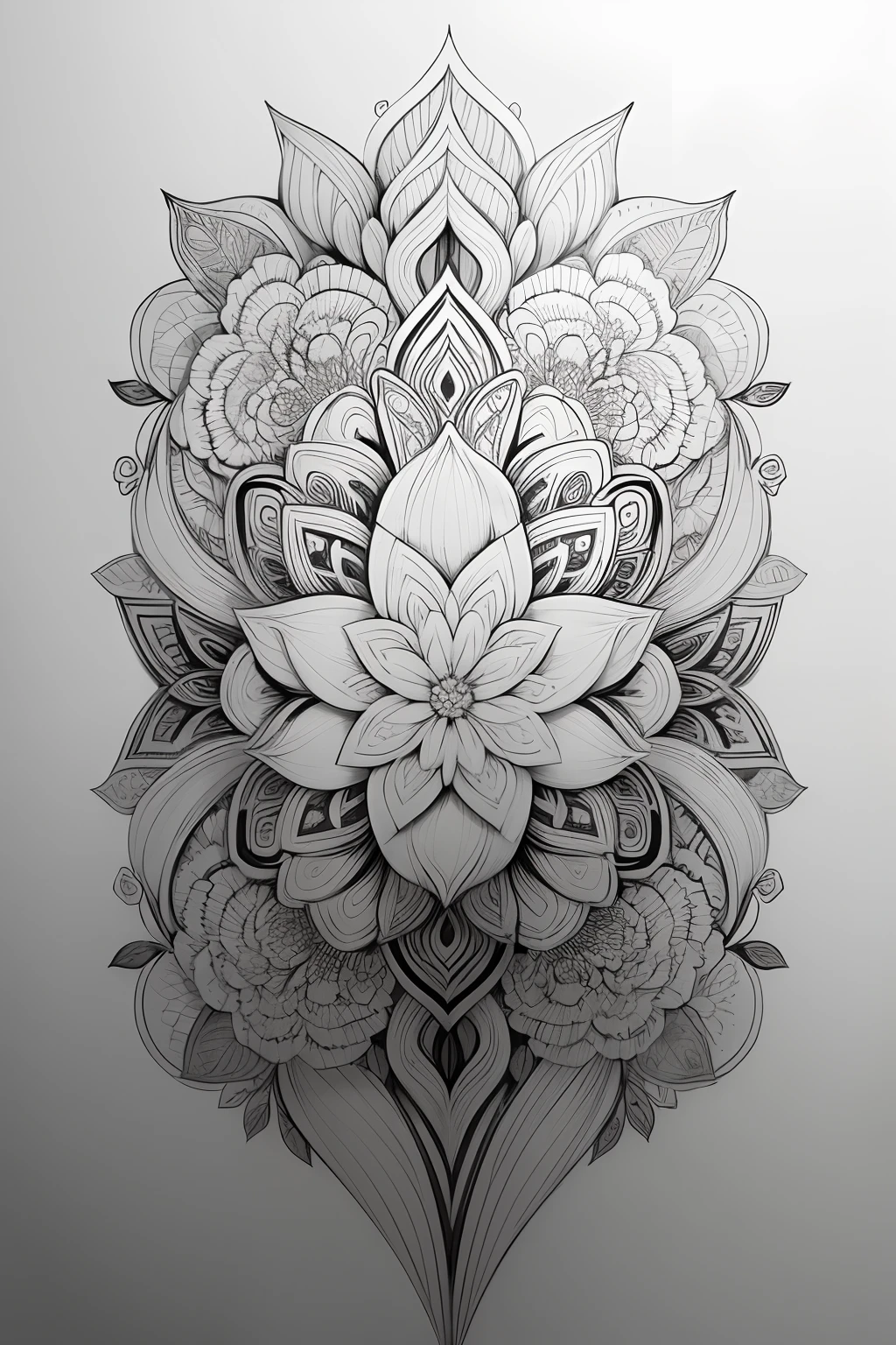 Black and white outline for coloring book pages. flower , all white, white background, only lines, coloring book, clean lines, background. White