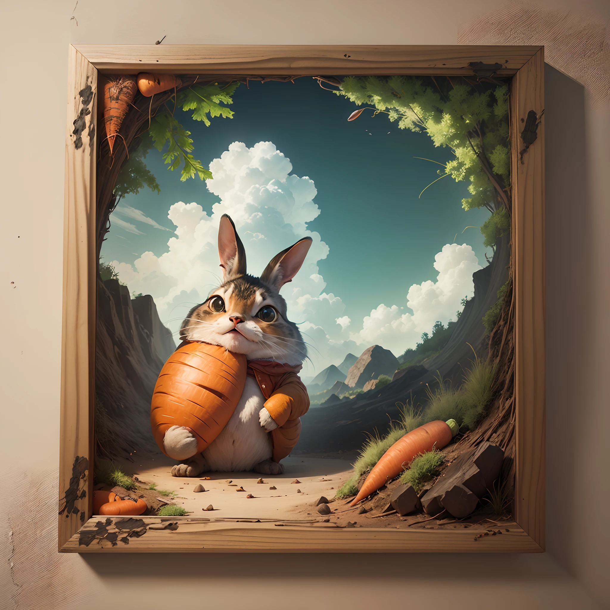 CARROT CHATATER 3D poster --auto --s2