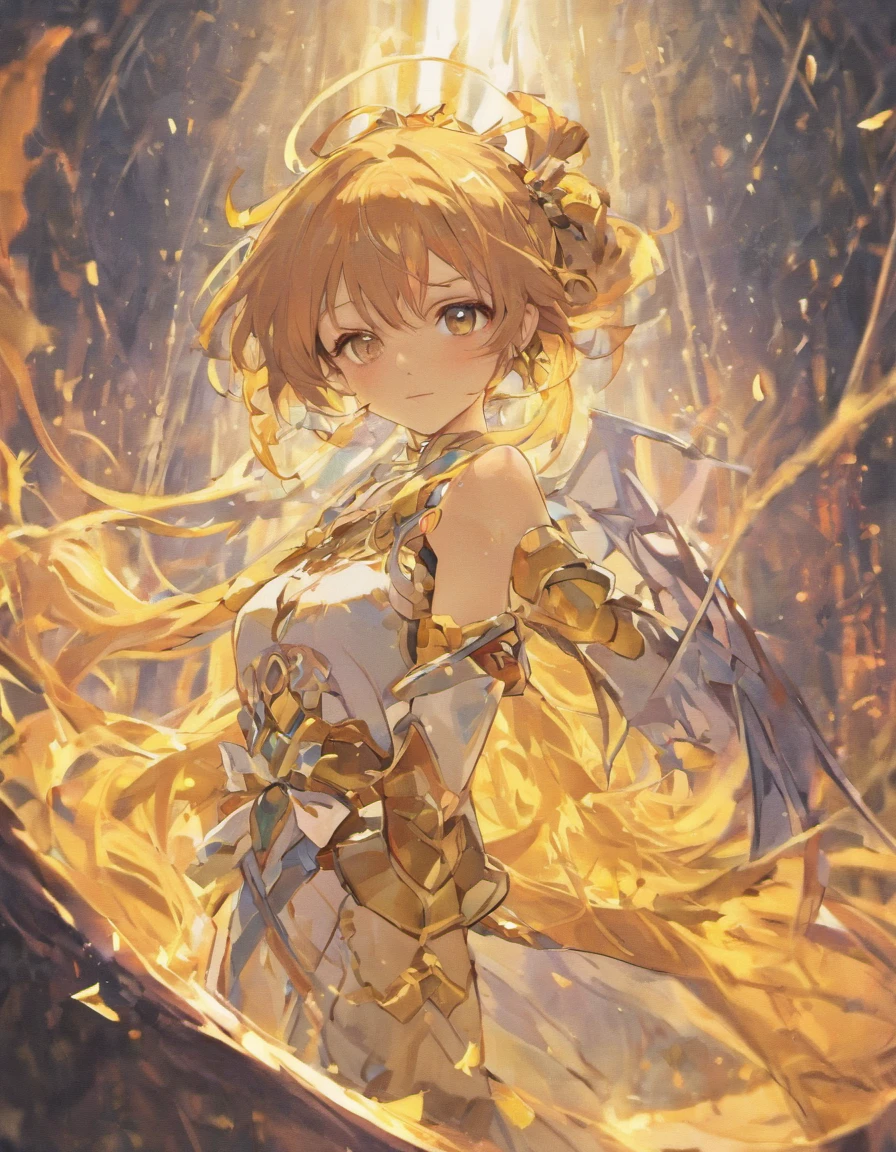 masterpiece、top-quality、hight resolution、High-quality images、8K、Silver metallic、grayscales、skin gloss、Texture of skin and clothing、细节、portlate、Detailed eye expression、Lustrous hair、poneyTail、Braided hair、full body Esbian、dong、spear、evening primrose、by mucha、