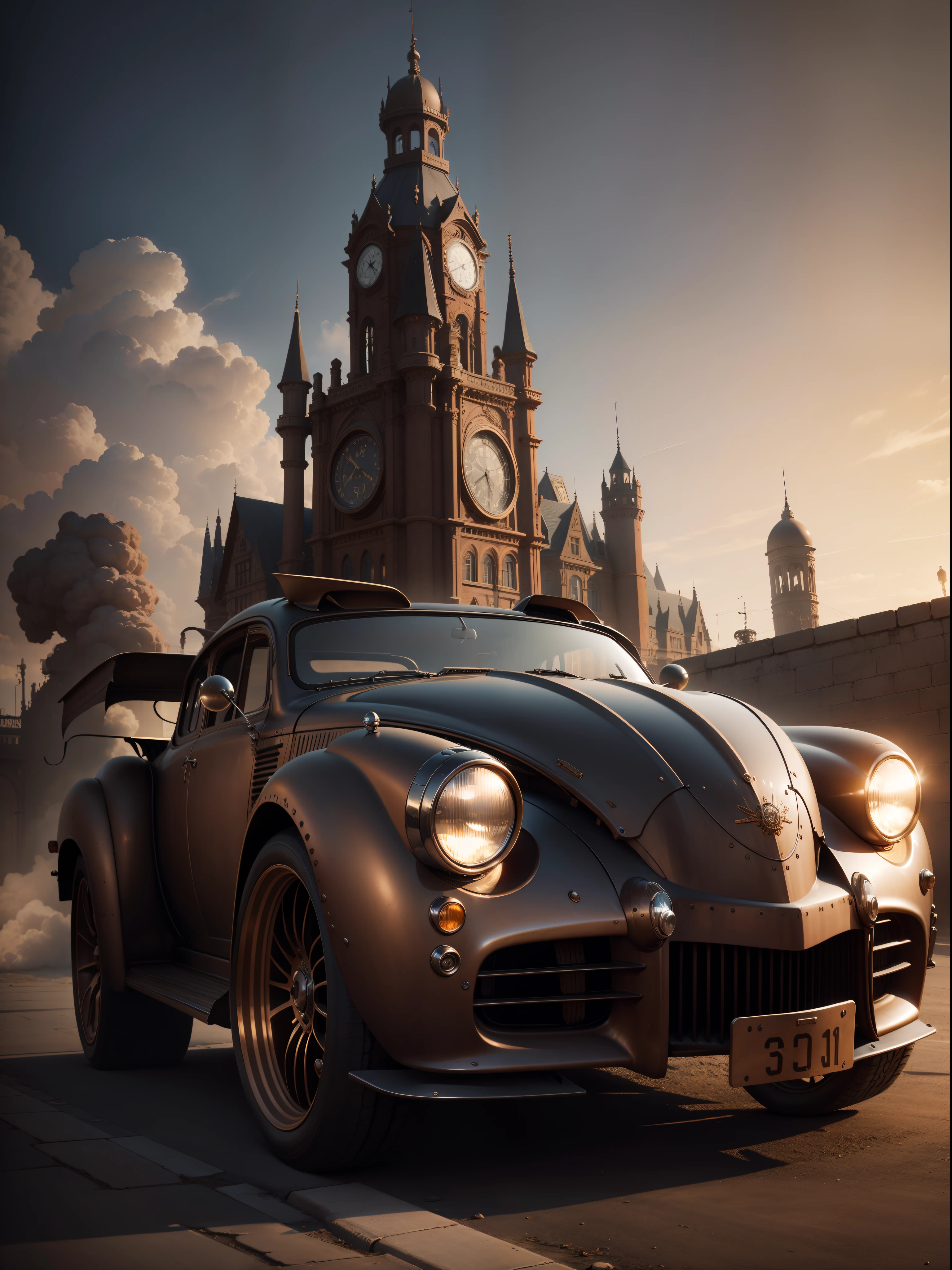 Steampunk, car, 4k, hd wallpaper