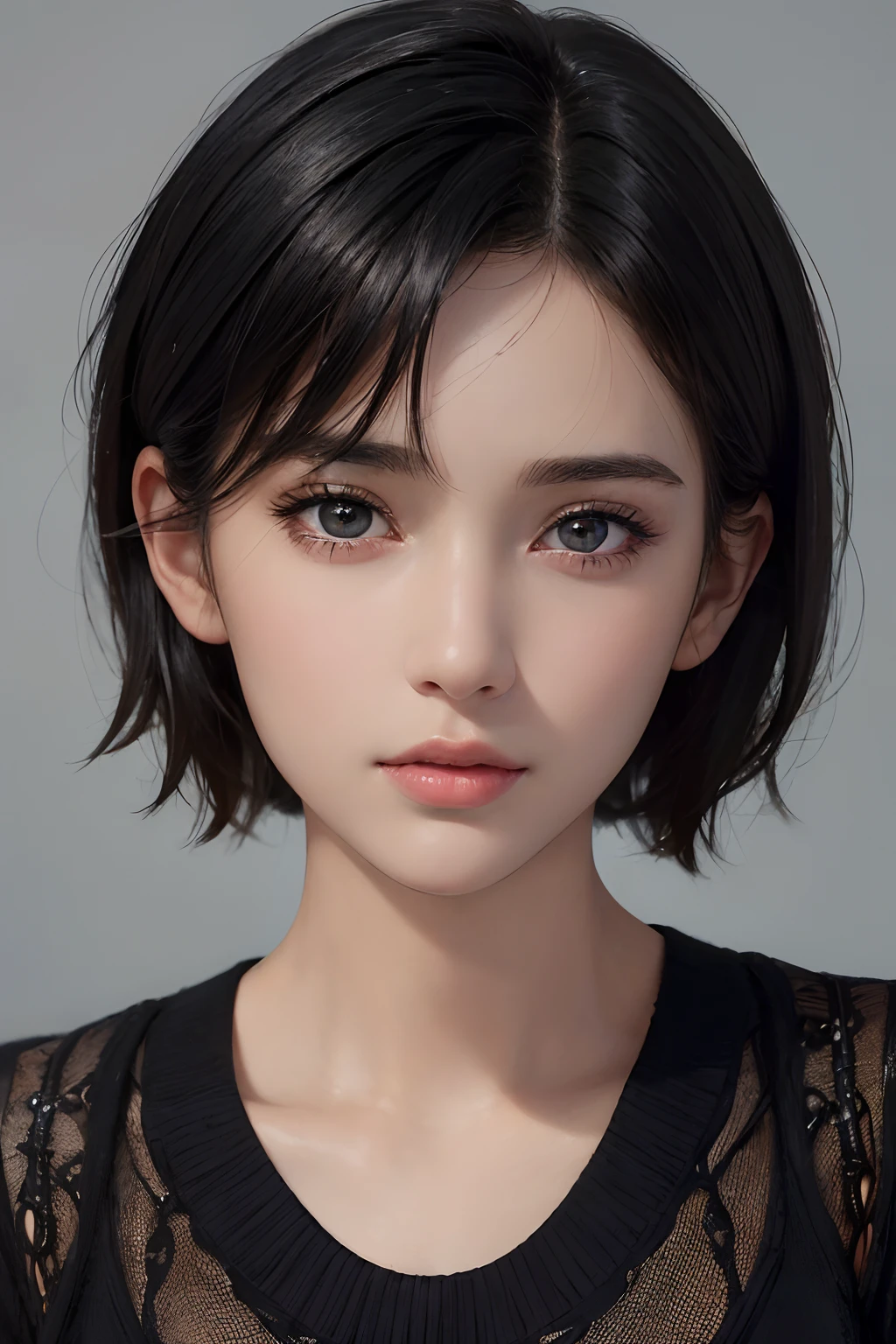 Laura, he has star-shaped eyes.、The tips of her hair are blue