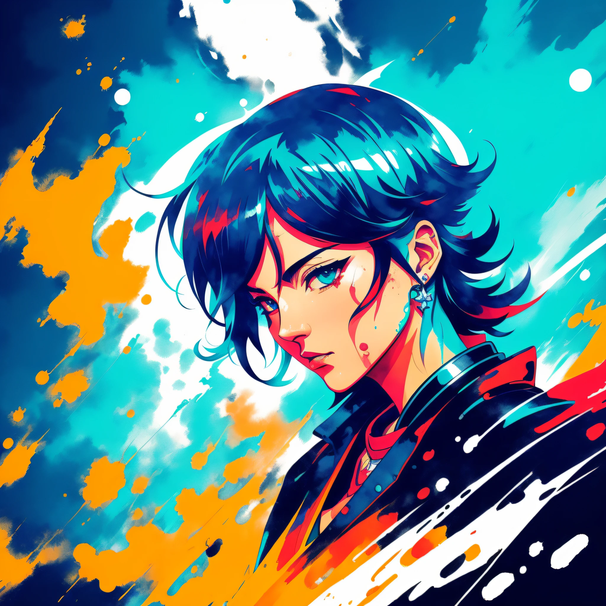 anime style. cluttered starship interior; by kaethe butcher, hajime sorayama, greg tocchini, virgil finlay, sci-fi, colors, neon lights,(((by Atey Ghailan and Emmanuel Shiu,SamDoesArt1))),alberto seveso art, dancing sillhouette , water ink, ink water, ink cloud, alberto seveso art, loose painting style, intricate detail, cinematic lighting, octane render, 8k render, volumetric lighting