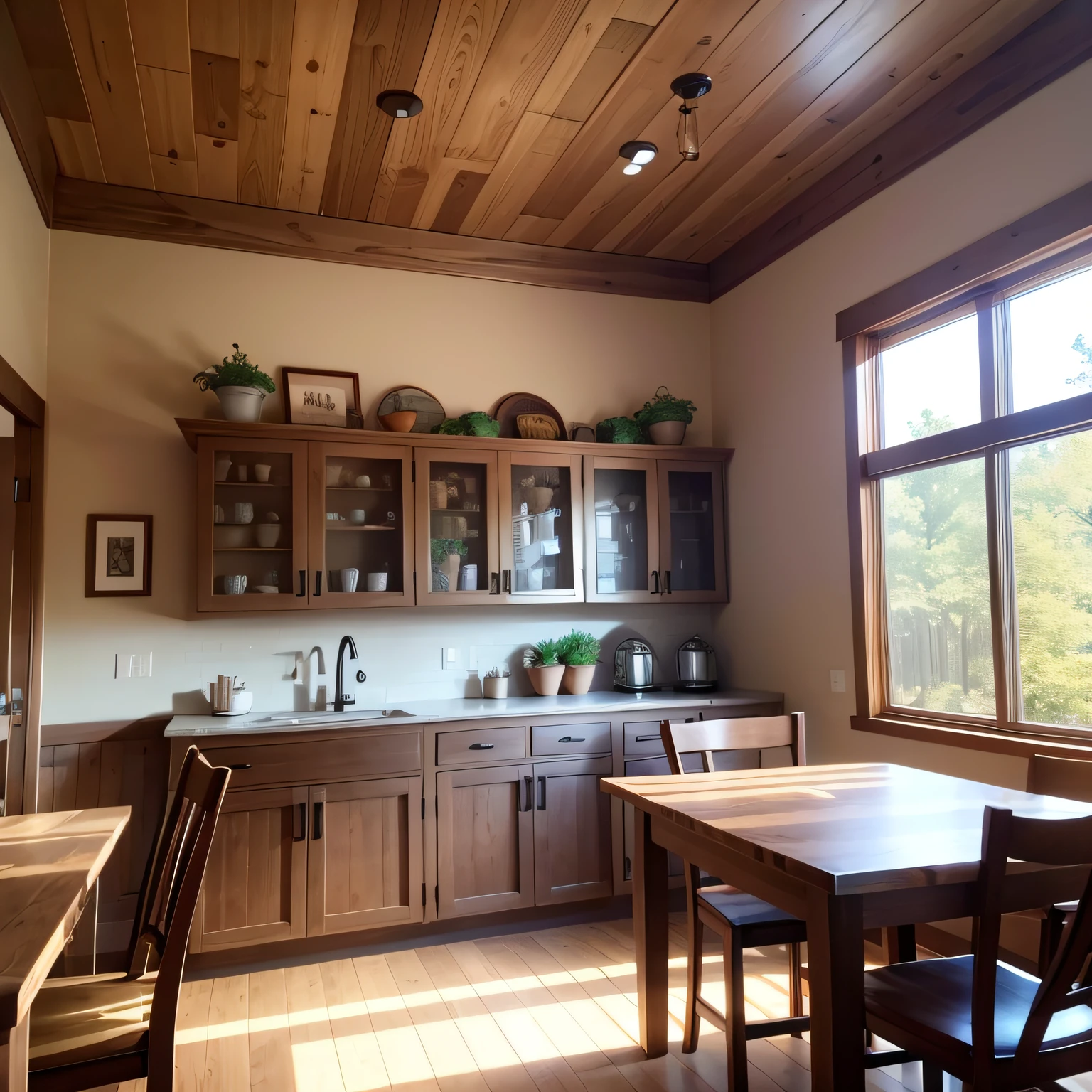 craftsman-style dining room with WALL ELEMENTS