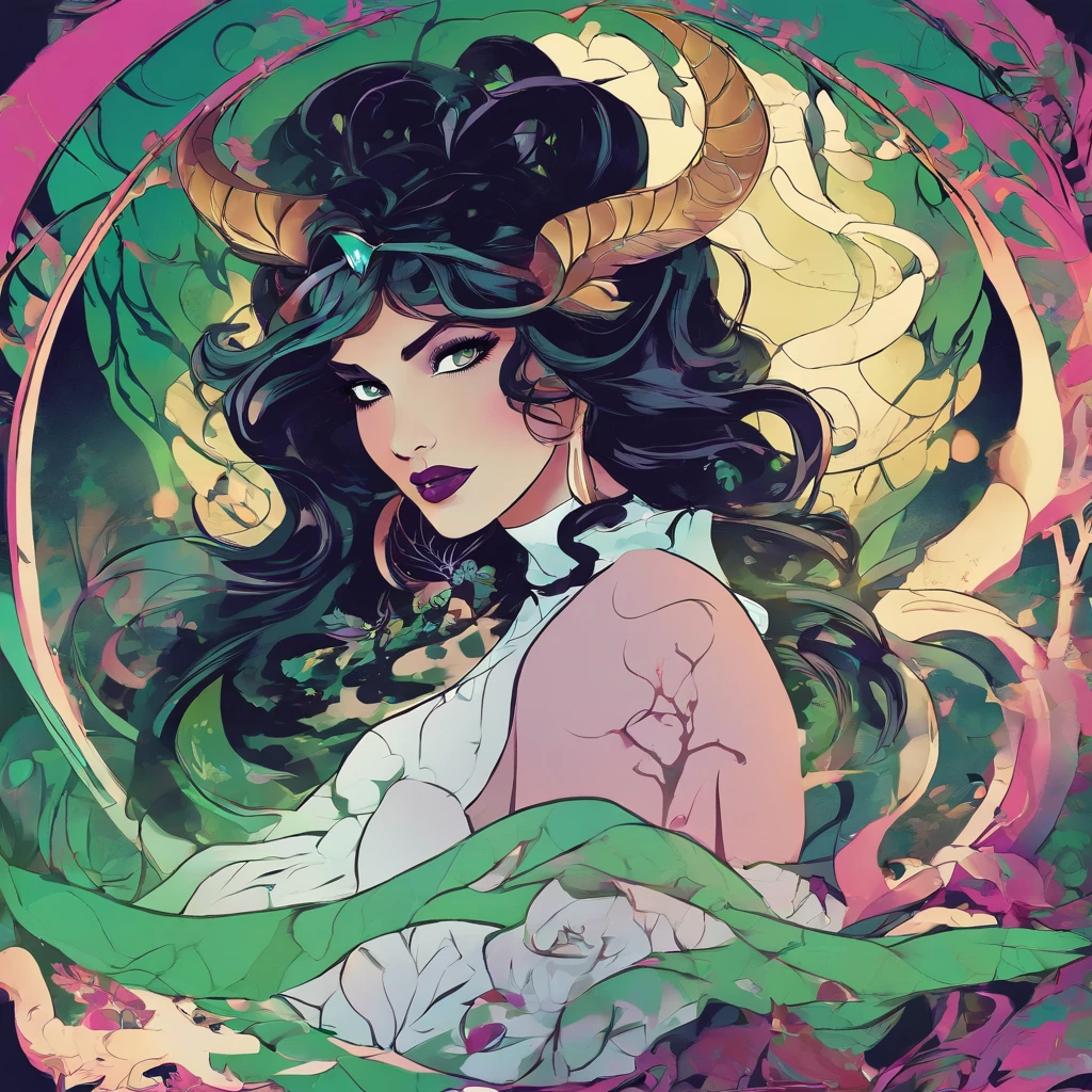 (black hair, green eyes:1.1) thicc succubus, (thigh-high fishnets:1.1), seductive expression, (beautiful detailed eyes, beautiful detailed lips), (demon horns), (voluptuous body), (dark atmosphere), (sensual pose), (soft lighting), (provocative outfit), (dark fantasy), (lush background), (high-res, 4k), (vivid colors), (dramatic lighting), (elegant curves), (sinister charm), (erotic undertones), (alluring beauty), (temptation), (exquisite details), (mythical creature), (seductive aura), (captivating gaze), (lush hair), (mysterious allure), (supernatural vibe), (sensual presence), (charismatic feminity), (enchanting silhouette), (enticing energy), (provocative ambiance), (fantasy charm), (mystical seductress), (intense charisma), (spellbinding allure), (mesmerizing figure), (bewitching elegance), (magnetic grace) wearing fur lined dress