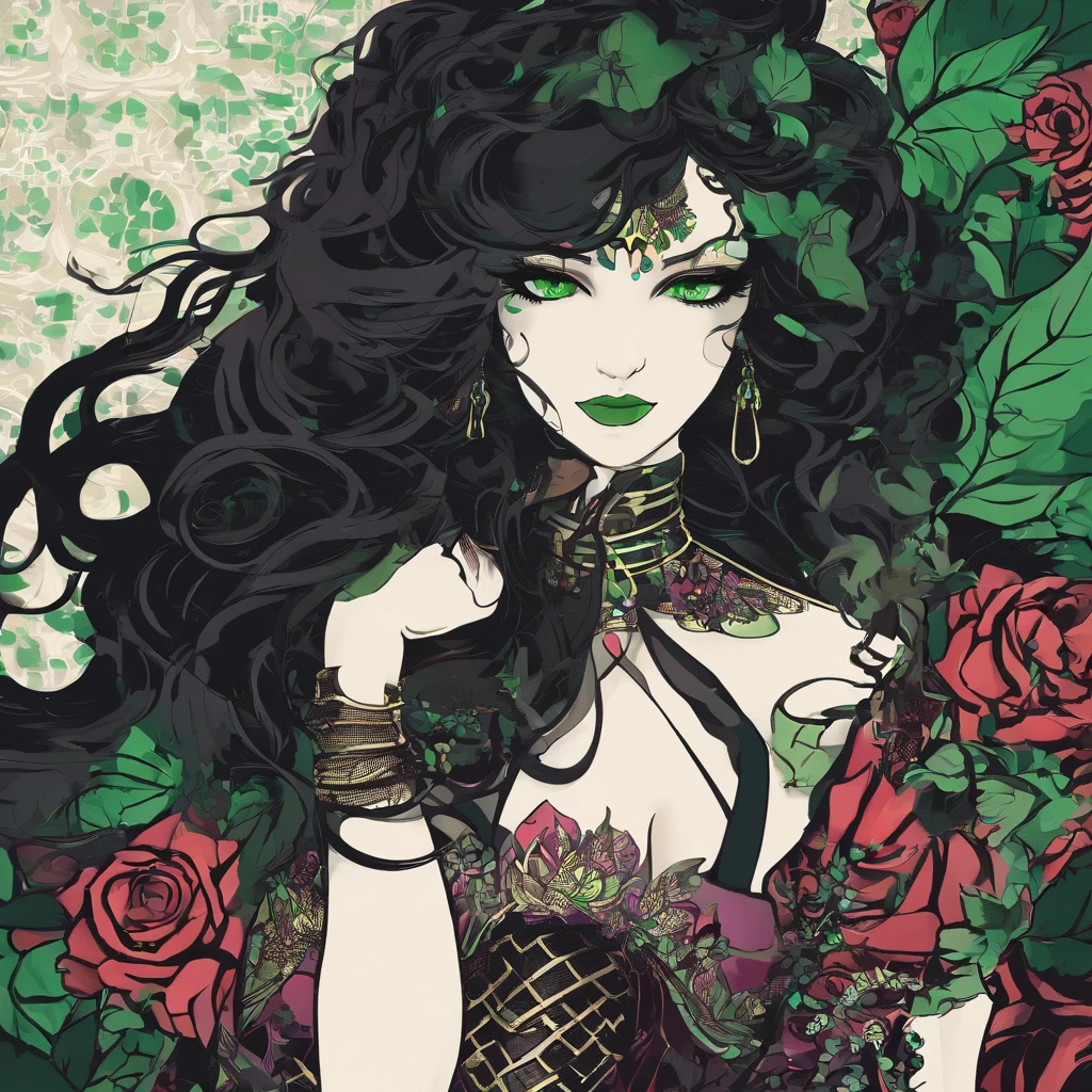 (black hair, green eyes:1.1) thicc succubus, (thigh-high fishnets:1.1), seductive expression, (beautiful detailed eyes, beautiful detailed lips), (demon horns), (voluptuous body), (dark atmosphere), (sensual pose), (soft lighting), (provocative outfit), (dark fantasy), (lush background), (high-res, 4k), (vivid colors), (dramatic lighting), (elegant curves), (sinister charm), (erotic undertones), (alluring beauty), (temptation), (exquisite details), (mythical creature), (seductive aura), (captivating gaze), (lush hair), (mysterious allure), (supernatural vibe), (sensual presence), (charismatic feminity), (enchanting silhouette), (enticing energy), (provocative ambiance), (fantasy charm), (mystical seductress), (intense charisma), (spellbinding allure), (mesmerizing figure), (bewitching elegance), (magnetic grace) wearing fur lined dress
