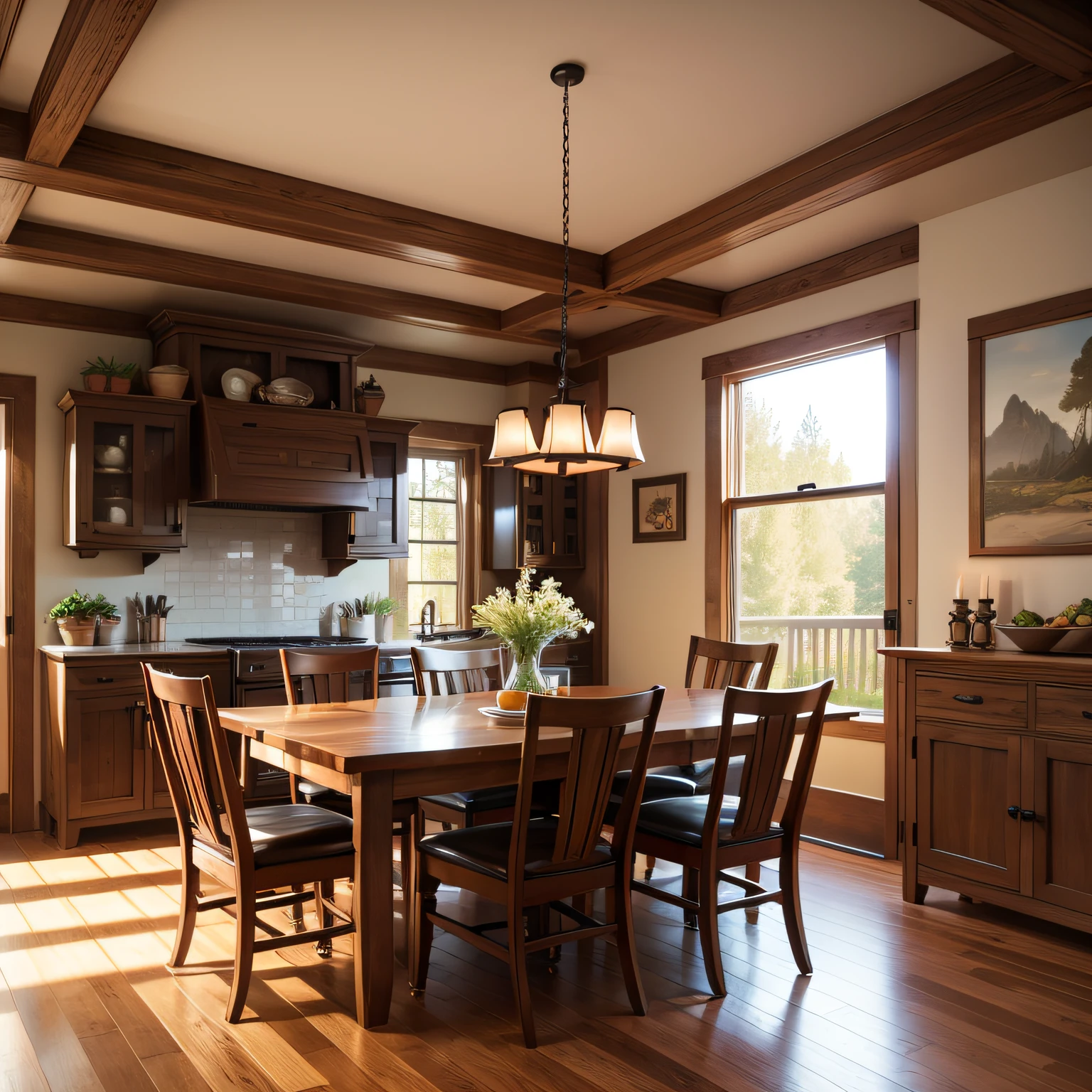 craftsman-style dining room with FURNITURE