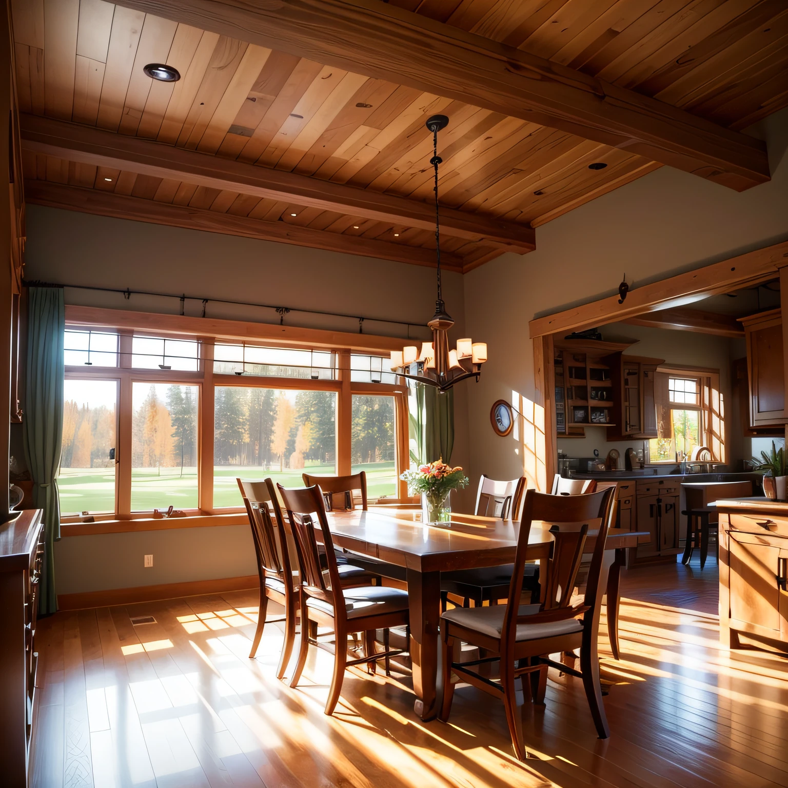 craftsman-style dining room with WINDOWS