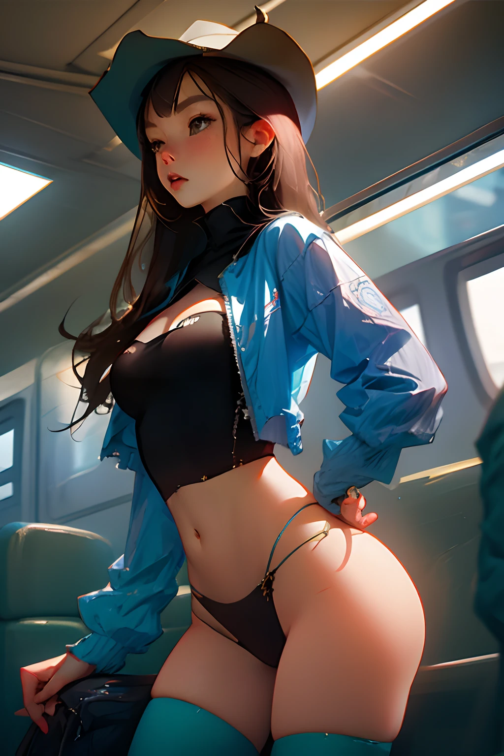 Cowgirl, sex, train