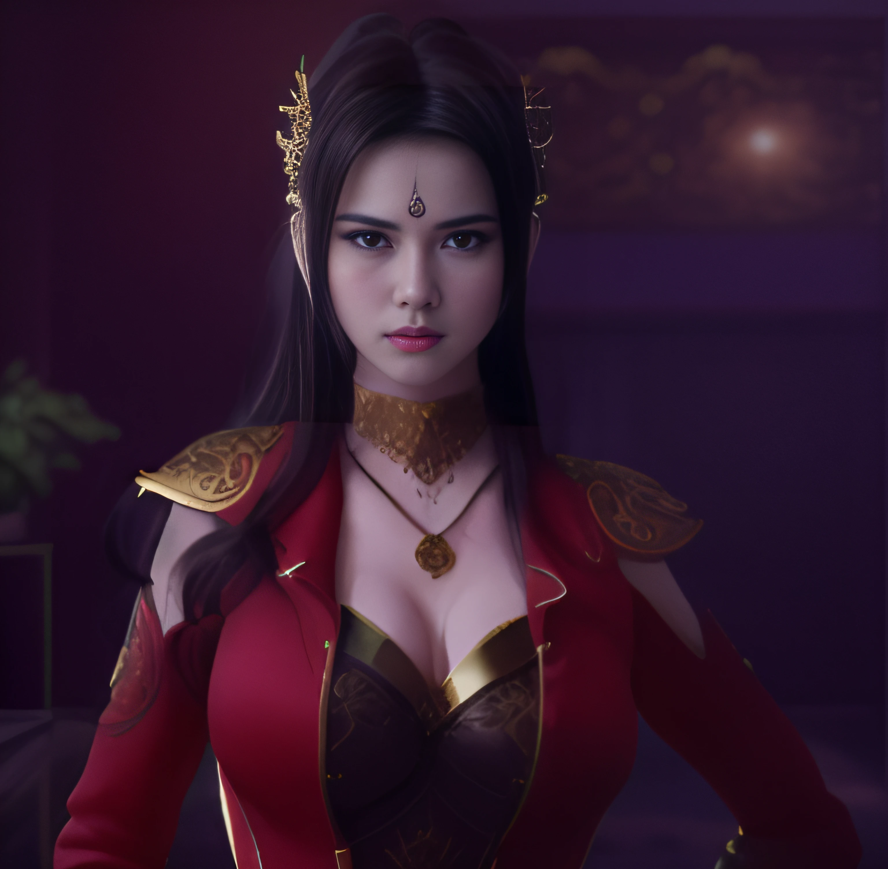 masterpiece,A high resolution,Absolutely beautiful,a mature female,Fine and detailed eyes and detailed face,
1 beautiful snake goddess,((18 yo chinese girl, (chinese girl), close-up of a woman in red dress, beautiful fantasy queen, true goddess,
honest woman attractive beauty, Apply blood-red lipstick to your lips, big and round breasts,
sharp eyeliner colored eyes, ornate bikini armor, beautiful warrior woman, aesthetics, aesthetic red painted nails,
goddess, woman in red armor, wearing red shoes, beautiful fantasy queen, beautiful rendering of the Tang dynasty,
upper body,