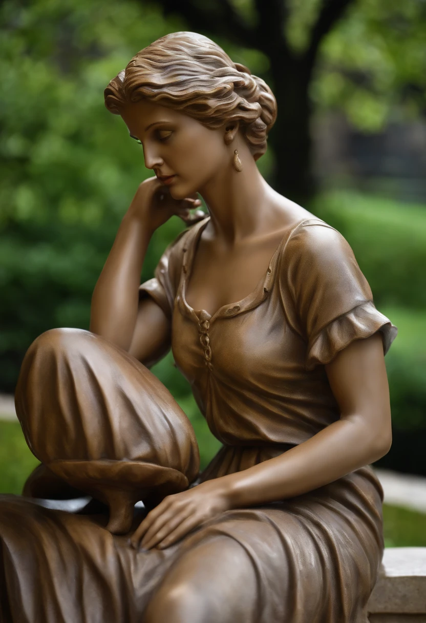 sexy stone statue, legs wide open, no nipples