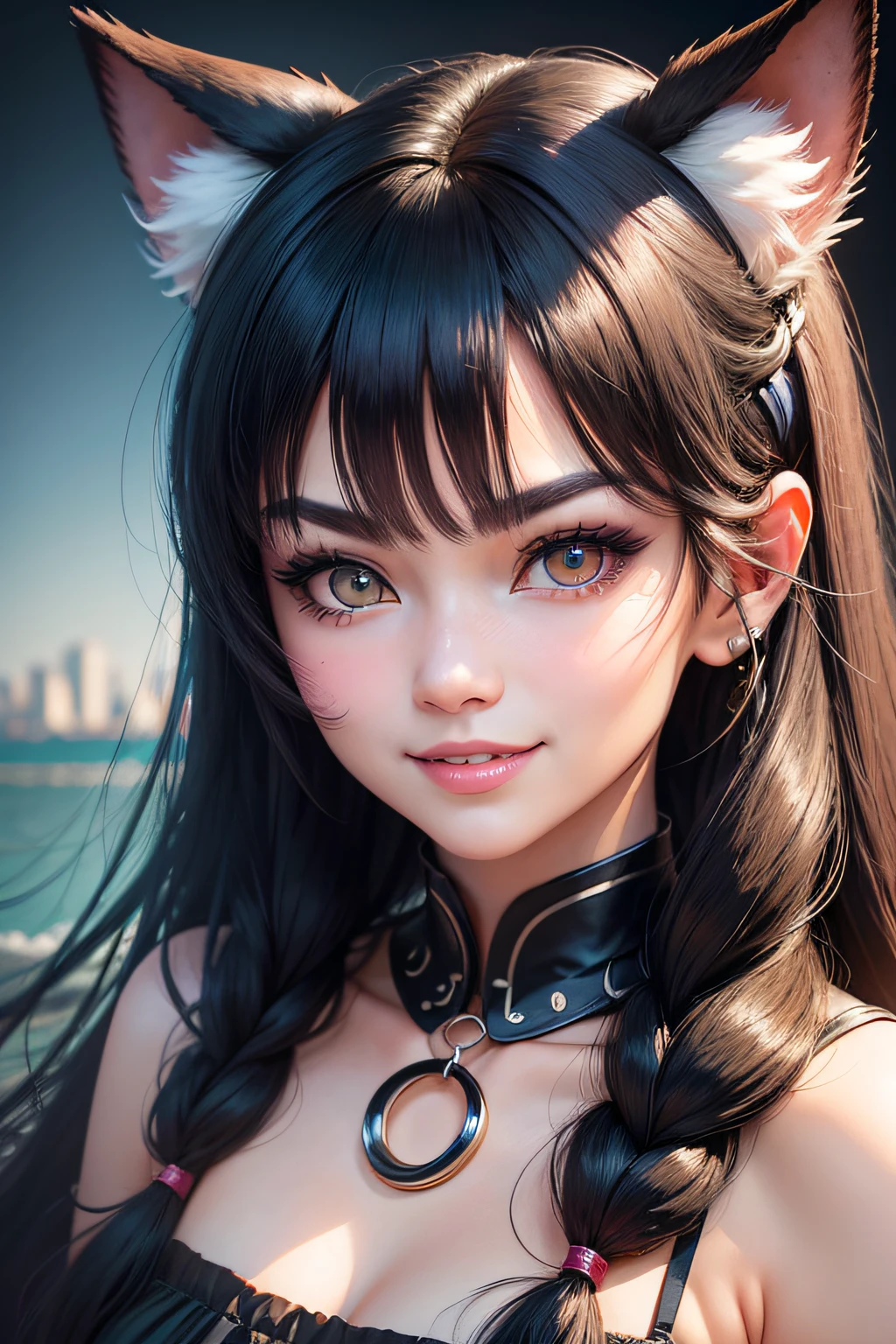 (masterpiece, best)), (1girl), (mature woman), Sky Blue hair, open-chest seduction, flared, (kemonomimi mermaid lady), bangs, medium breastull), slim, smile, [wide hips], standing, 8K picture quality, sexy seduction, (open-chest) (Sharp focus: 1.5), (sharp focus:1.2), (beautiful face:1.1), (eye makeup:1.2), (tight body:1.2),  (in the ocean:1.2). (morning sun lighting:1.2), ((Masterpiece)), (highest quality))), (Character design sheet, national costume, same character, front, side, back), ( background, white background: 1.3) ( Masterpiece:1.2), (Best Quality:1.3) (best quality:1.1) realistic:1.37 long, flowing:1.1 luscious, plump:1.1 sparkling sequins:1.1 subtle, Fresh Green:0.9 soft, warm:1.1 best quality,4k,8k,highres,masterpiece:1.2, realistic,photorealistic,photo-realistic:1.37, ultra-detailed:1.1 busty animal ears, beautiful, detailed ears:1.1 best quality, 4k, highres, masterpiece:1.2 detailed, piercing eyes:1.1 4k, 8k, highres, masterpiece:1.2 very three-dimensional: 1.2 (8k, best quality, masterpiece:1.2 ((masterpiece, best))