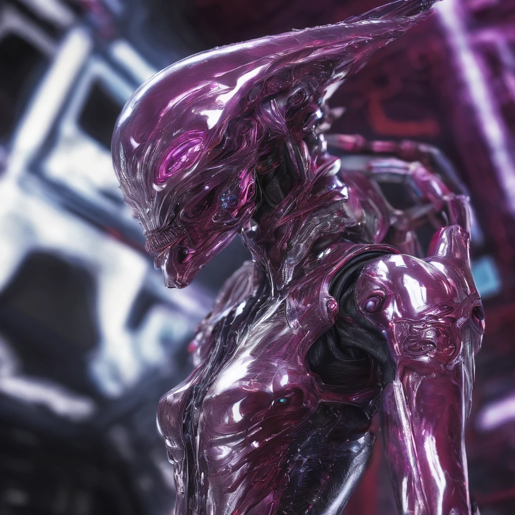 2K(tmasterpiece,k hd,hyper HD,32K)Rolling flying linen constellation,Lizard Head Platinum Silk Armor Tulle Cyberpunk Space Station 1:90 miniatures,the sideview,semi transparent,Portrait close-up,Ice is permeable to gas,Film light and shadow,Full composition,Panorama ultra-wide angle,extremely happy,Pterostilbene has a delicate texture,Strong visual impact,Hyper-detailing,Dream girl,Refined face,prettyeyes,Cherry small mouth,high saturated,Long flowing burgundy hair,crystal-clear,Good sense of perspective,Light and shadow effects,16K smooth,Surface reflected light