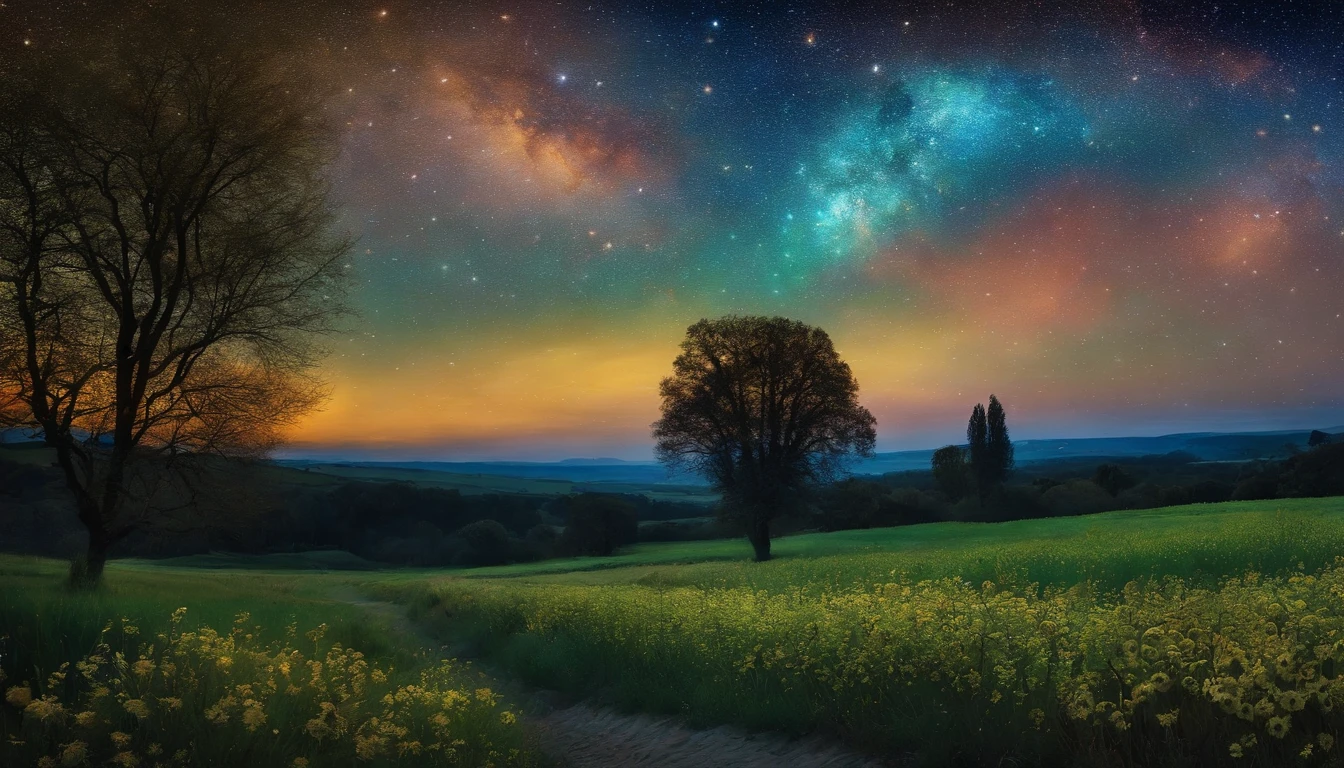 Van Gogh painted a starry sky,Dreamy