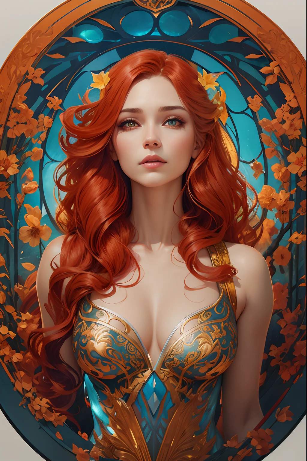 Bright yellow Archangel flowers, there is a woman with white hair and a sword in a field, closeup fantasy with water magic, ethereal beauty, with frozen flowers around her, fantasy portrait, ethereal fantasy, beautiful fantasy portrait, goddess of the ocean, flower storm portrait, a stunning portrait of a goddess, fantasy genre portrait, water fairy, ethereal fairytale, beautiful maiden, beautiful fantasy art portrait Alien creature in humanoid shape, with opalescent skin and iridiscent scales, masterpiece, absolutely perfect, stunning image, visually rich, intricately detailed, concept art, by Mschiffer, glowy, cinematic, UHD wallpaper, 3d, octane render, volumetric lights