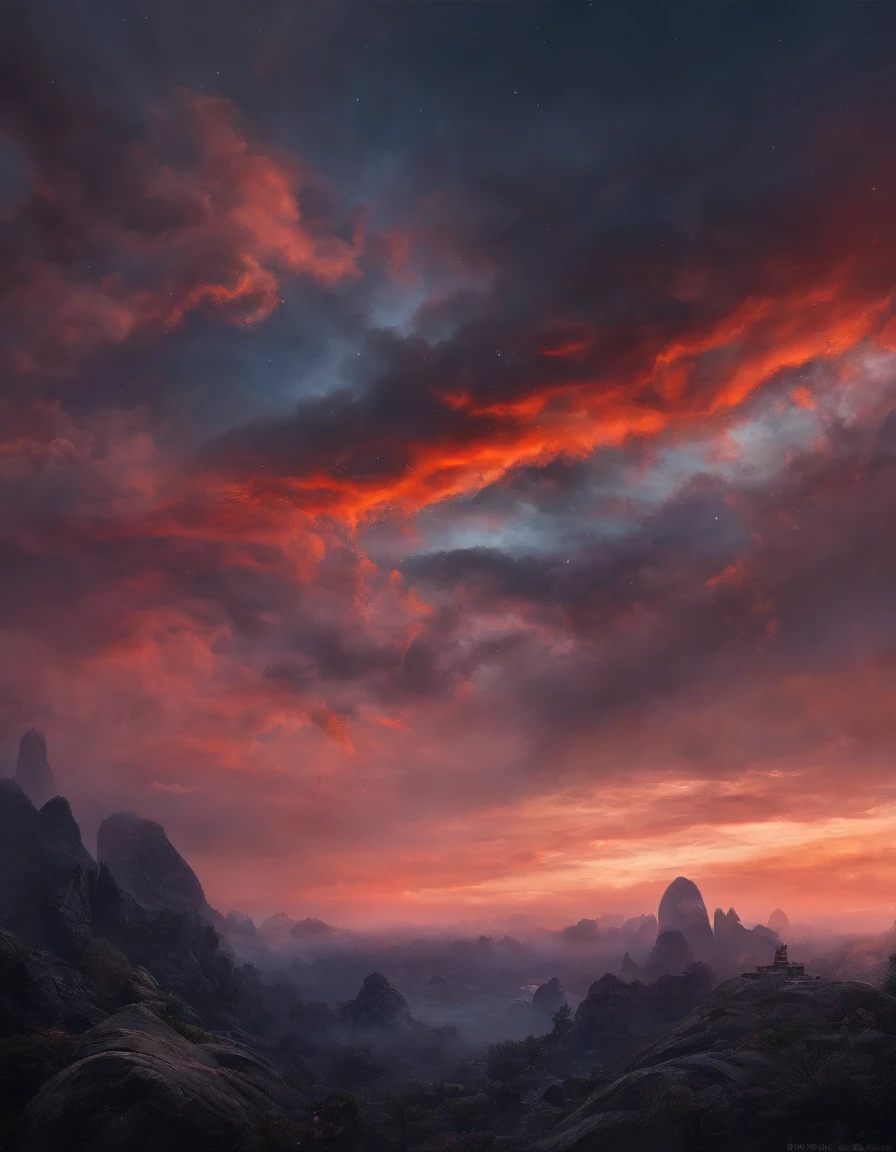 Magnificent view,Forest edge landscape photography Professional high-quality nature digital photography,Spring flowers bushes in the moonlight on a rainy night,precipice,Eau,Boulders,foggy sky,Traces of rain,Nightmare vision, Dark fantasy plot,Perfect and excellent composition,8K分辨率,the detail,Ultra-wide-angle distance shooting,background inside dark,Jack Guzman's environmental art photography,realisticlying,cinematic compositions,Volumetriclighting,A high resolution,vividness, A detailed, Stunning sky,Colorful clouds float,true to life, Pubic area is clear, flawless perfection, Digital SLR, 1024, 2048, 4096, A detailed, Sharp, best qualtiy, high qulity, absurderes,unmanned background,The is very detailed、Detailed lighting shadows,Trends on ArtStation、iintricate、high detal、dramatics、Midjourney Art(Volumetriclighting:1.2)hdr shot。(Faraway view,Super deep view,ultra-wide-angle,Microfocal length lens:1.2)(realisticlying:1.4)tmasterpiece、high high quality、Beautiful photography、globalillumination、