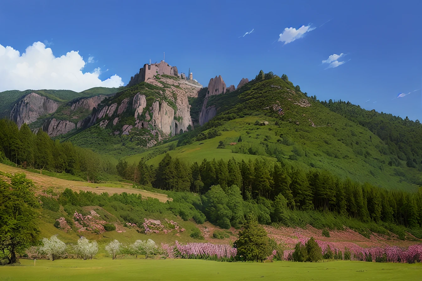 mont、an oil painting、illustratio、Landscape painting